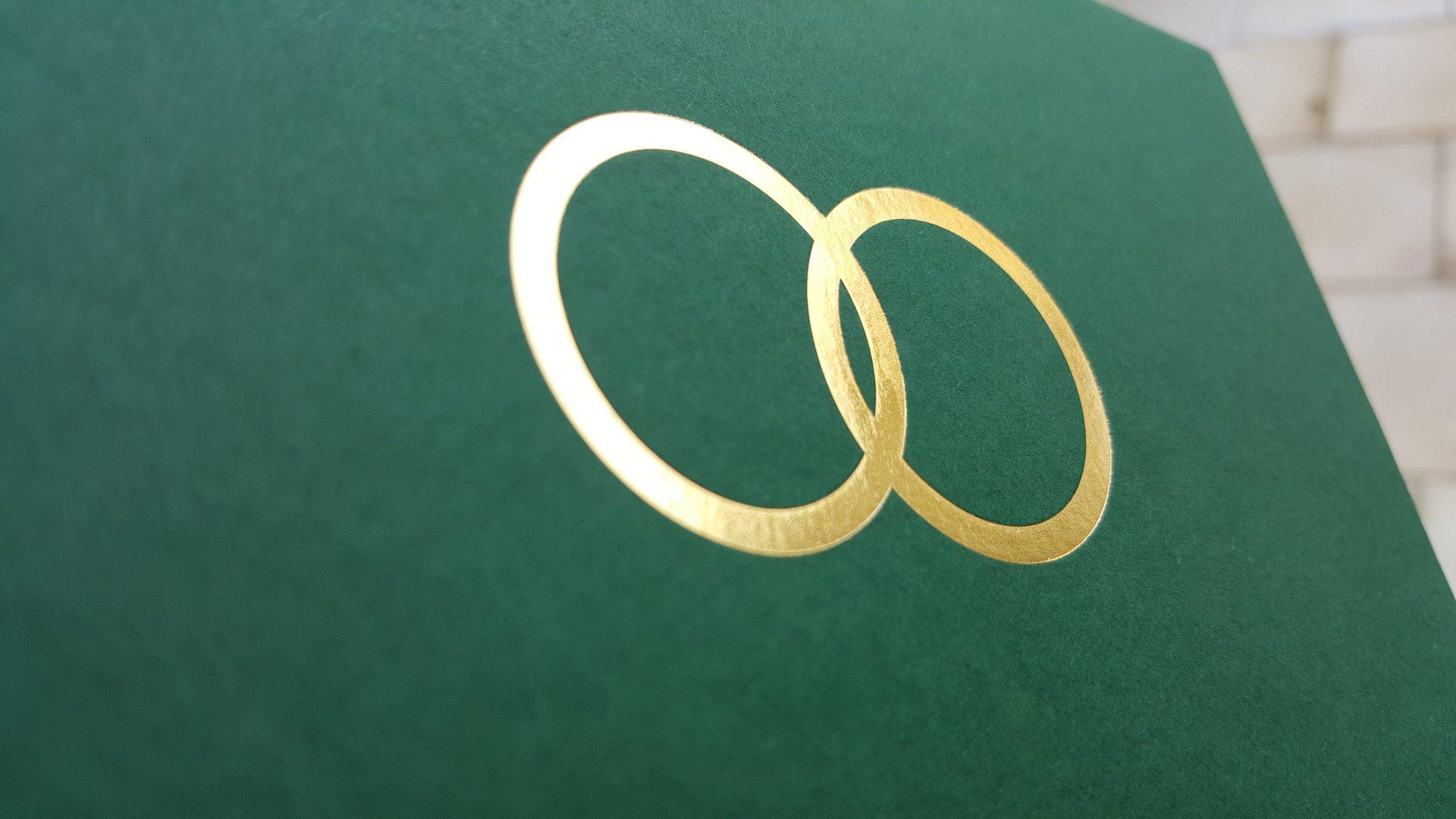Ring emblem for wedding invitations