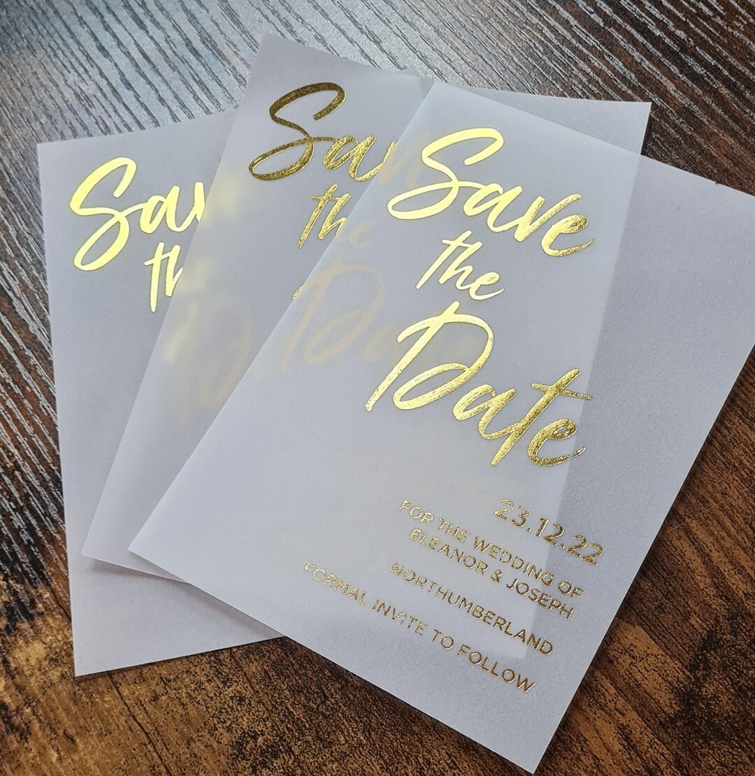 The Vellum 😍 The foil 😍

We absolutely love making these Vellum Save The Dates!

 #savethedate #weddinginvitations #weddingstationery #wedding #weddinginspiration #weddingstyle #foilprint #weddingstationerydesign #weddingstationer #hotfoilprinting 