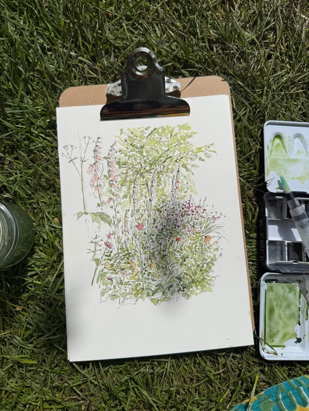 The Glasshouse Garden Live Illustration Painting: