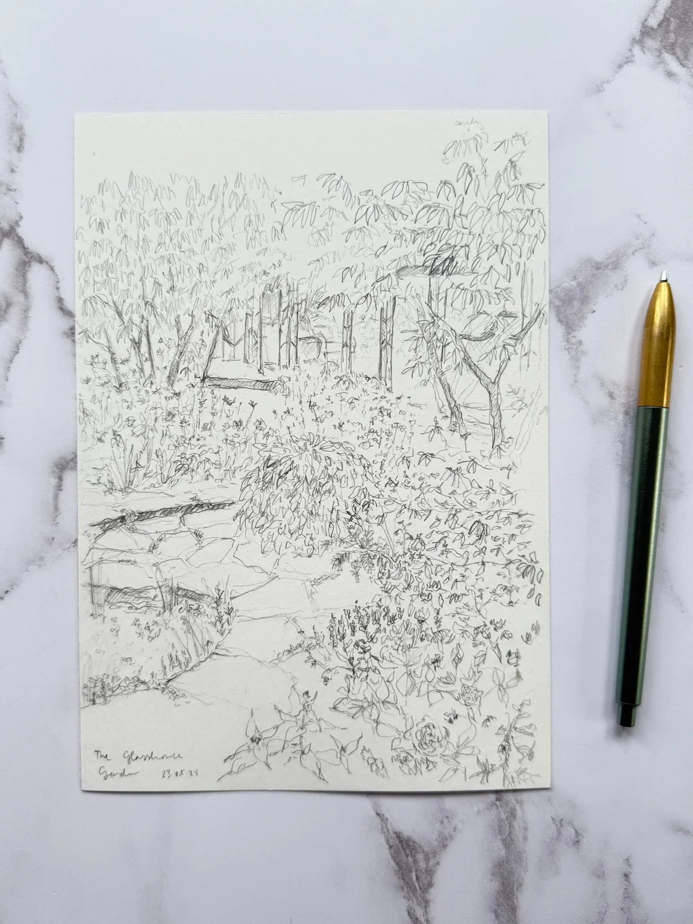The Glasshouse Garden Sketch