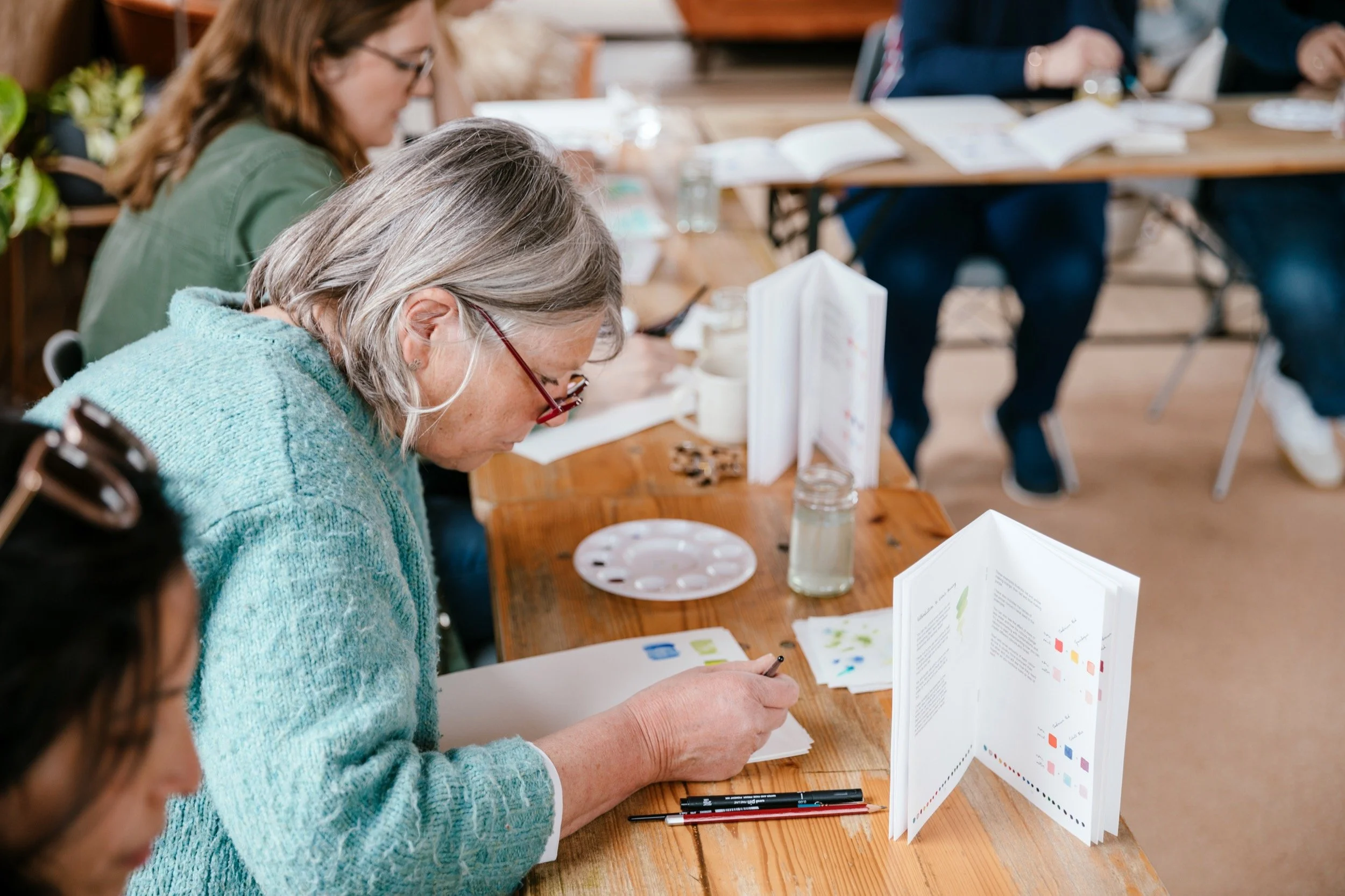 Watercolour workshop in full swing