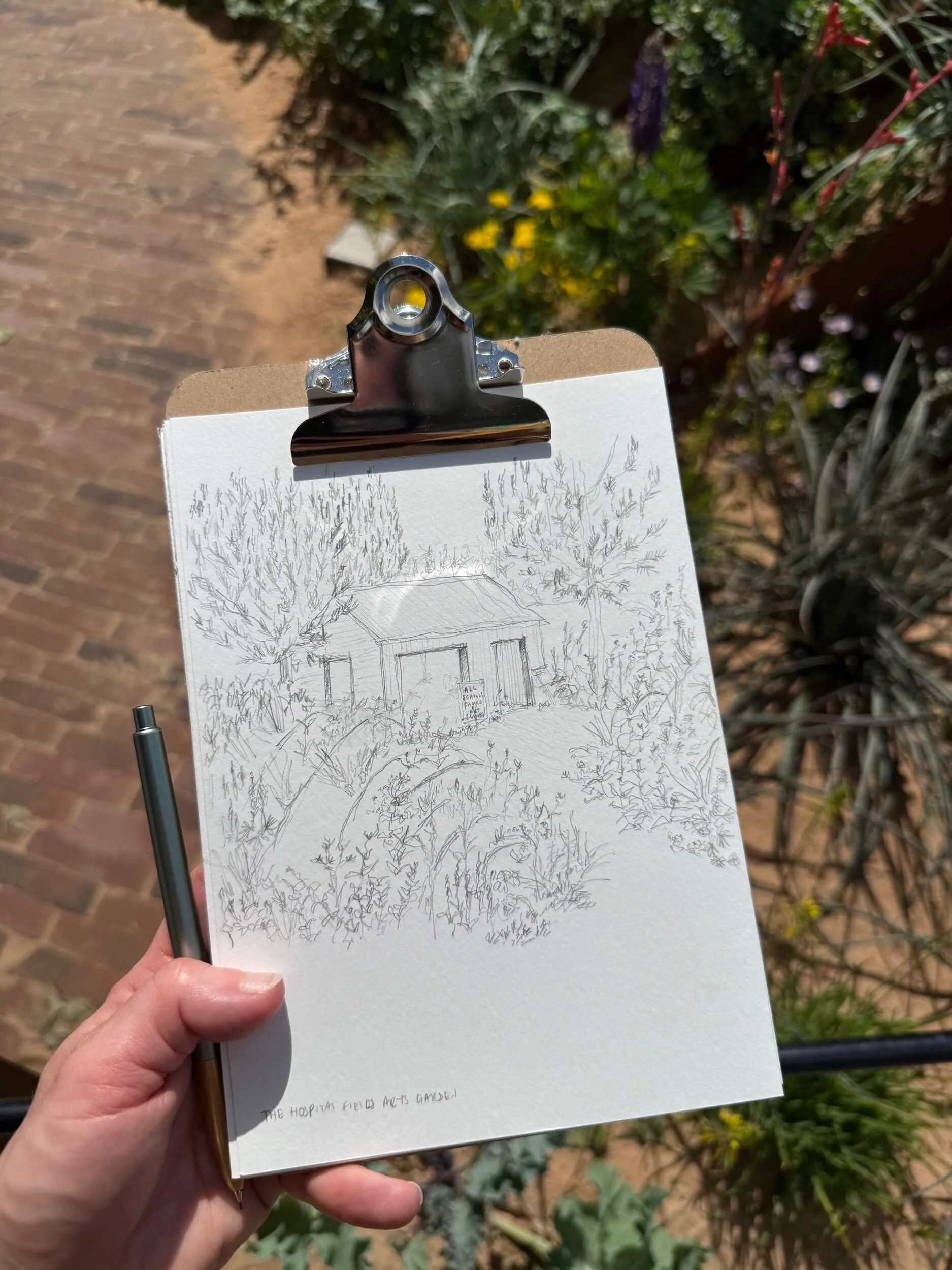 Live Illustration of the Art Garden at the Chelsea Flower Show 2025 in London