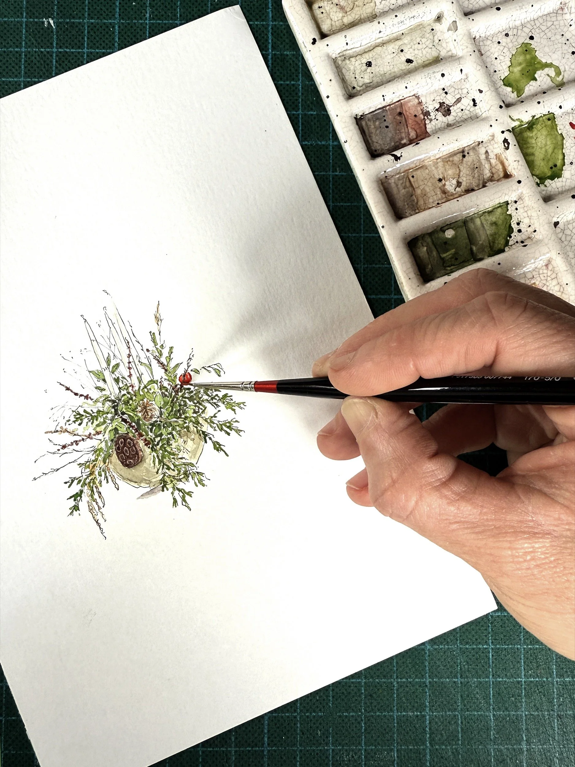 Centrepiece Flowers & Watercolour Winter Painting-imogen-partridge-illustration-and-design.jpg