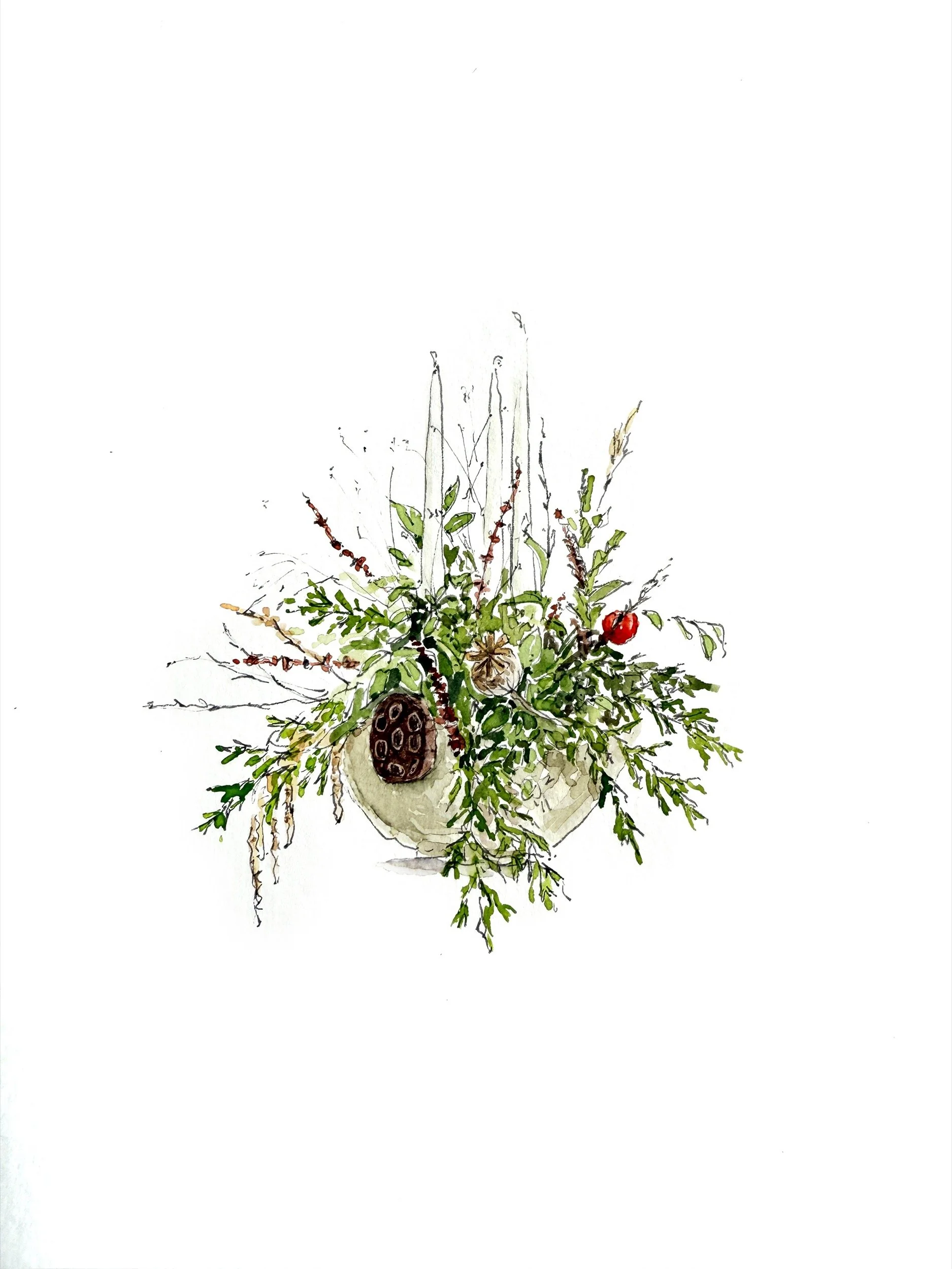 Centrepiece Flowers & Watercolour Winter-imogen-partridge-illustration-and-design.jpg