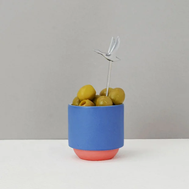 Small Stacking Vessel - Blue &amp; Red