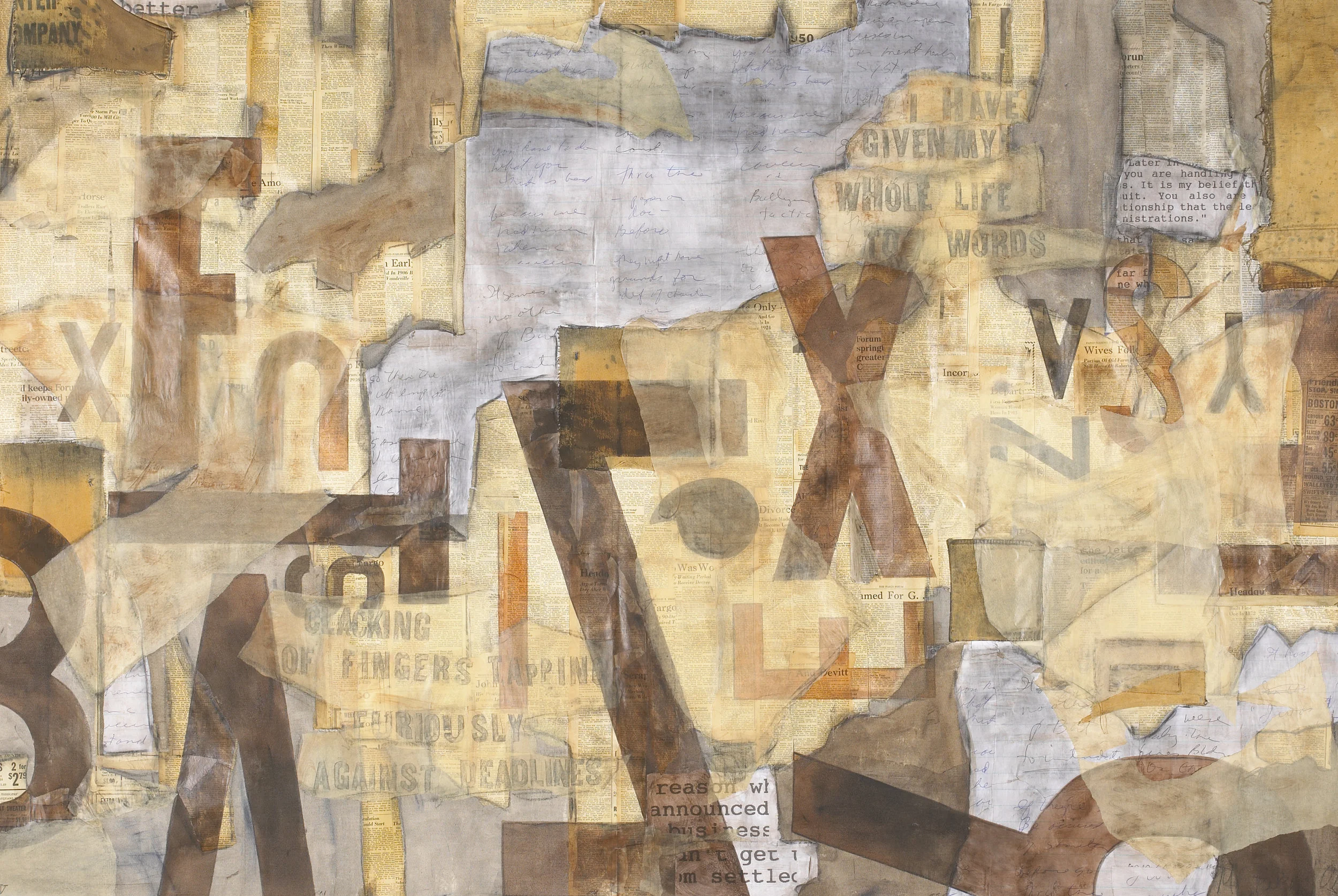 I Have Given My Whole Life To Words Commission for Fargo Forum 60w 84h