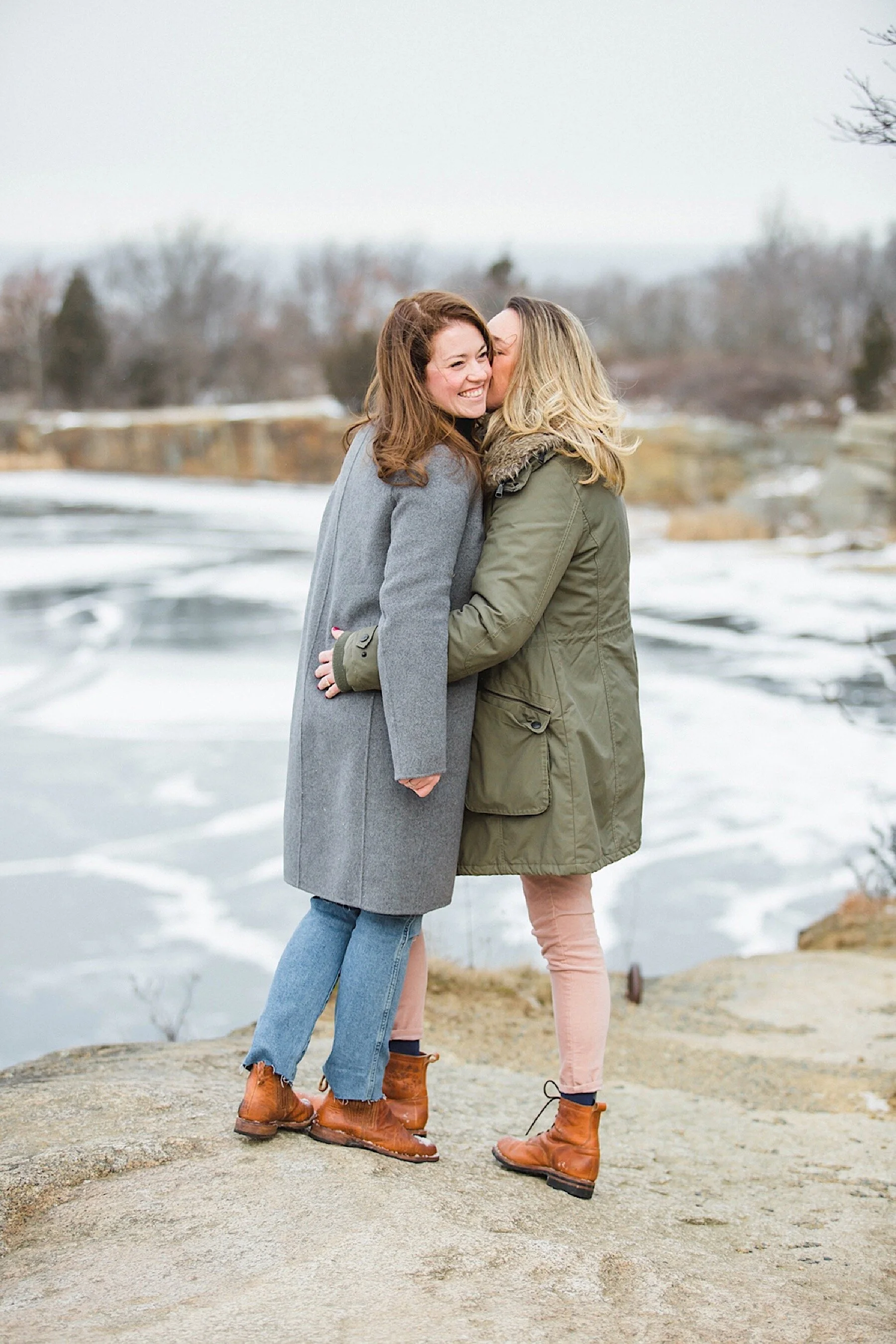 Winter Mini Engagement Session Rockport Massachusetts Esther