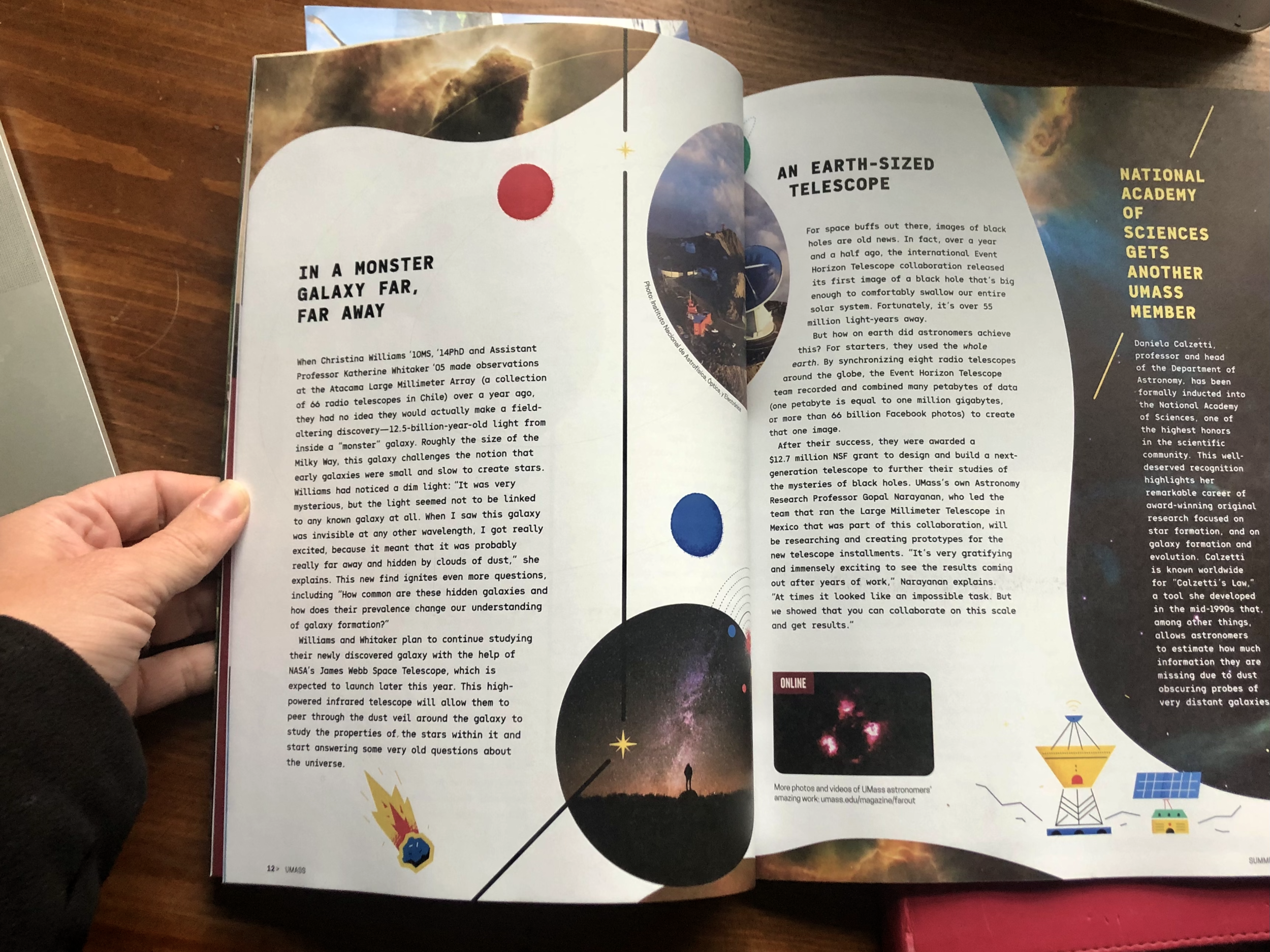 Astronomy Department featured in The Magazine of the University of Massachusetts