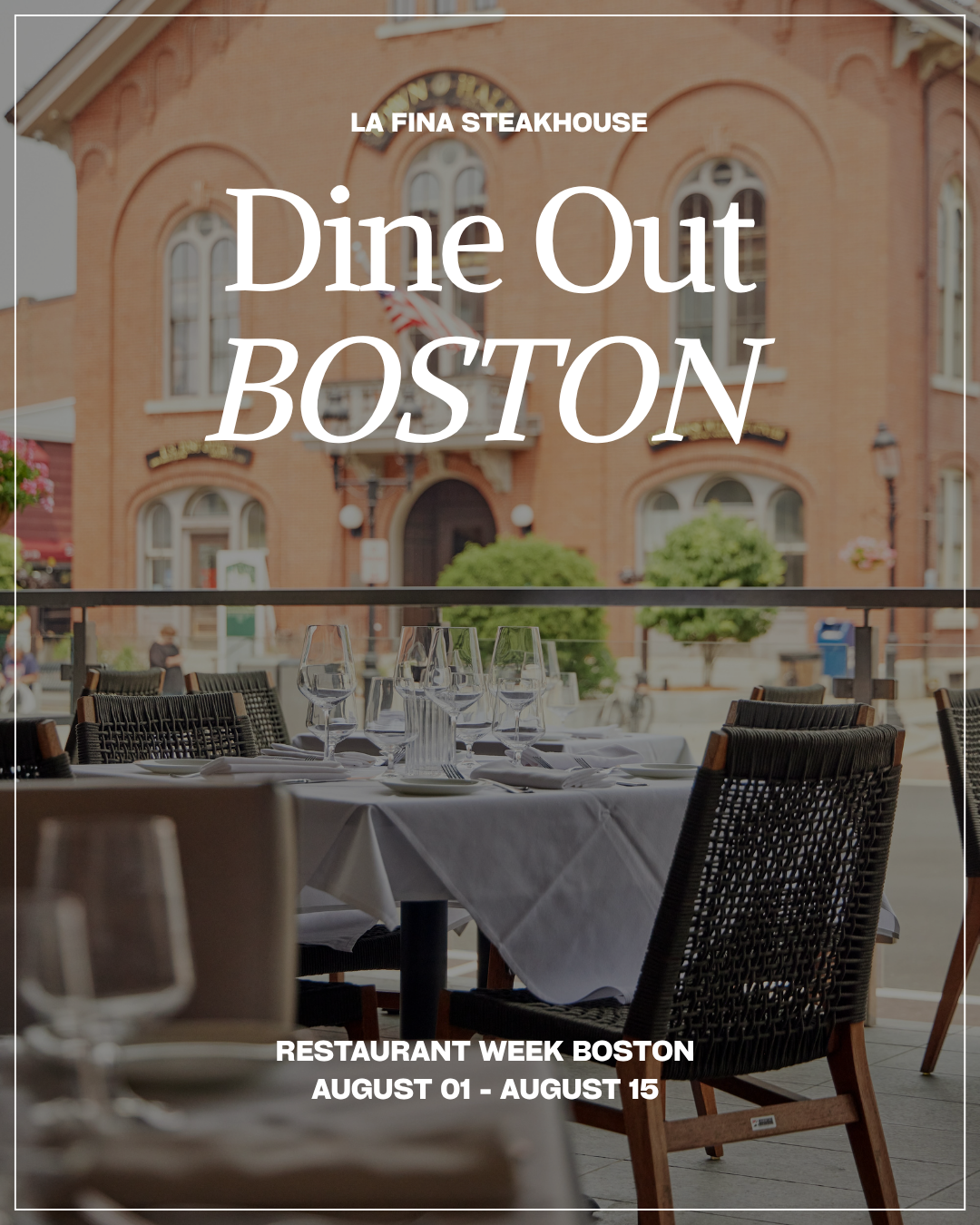dine out boston restaurant week at la fina steakhouse located in the northshore, andover ma