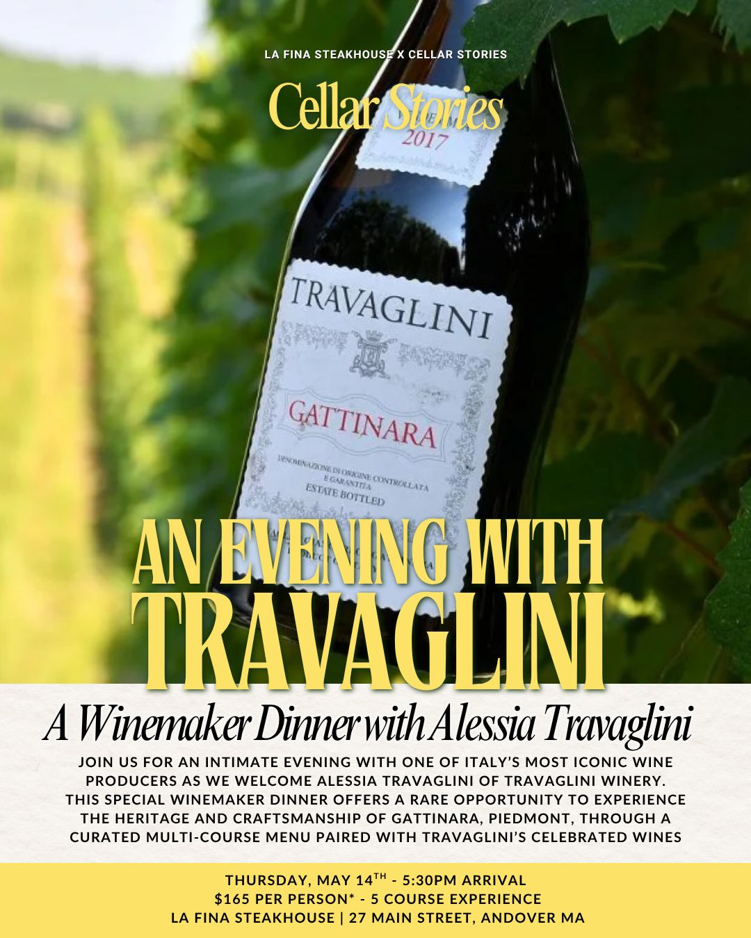 Travaglini Gattinara wine featured at winemaker dinner with Alessia Travaglini
