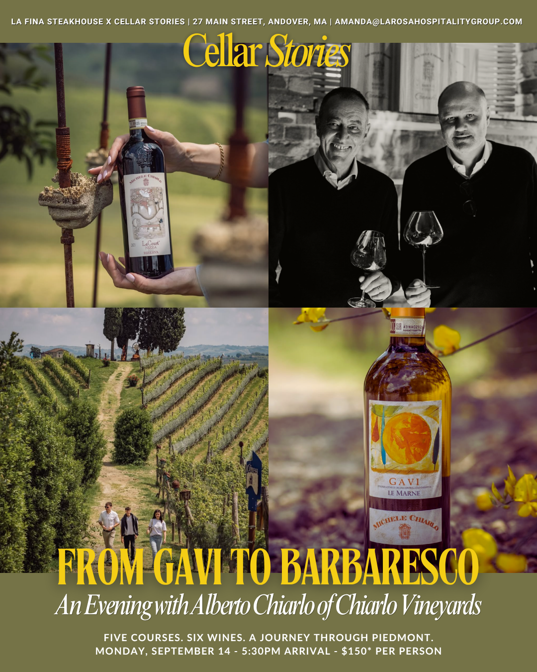 Italian wine dinner Andover