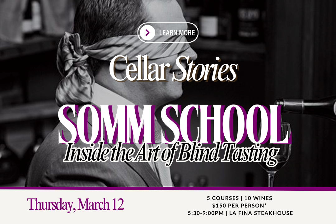 Inside of the art of blind tasting, Somm School wine dinner featuring 5 courses and 10 wines in Andover, Ma