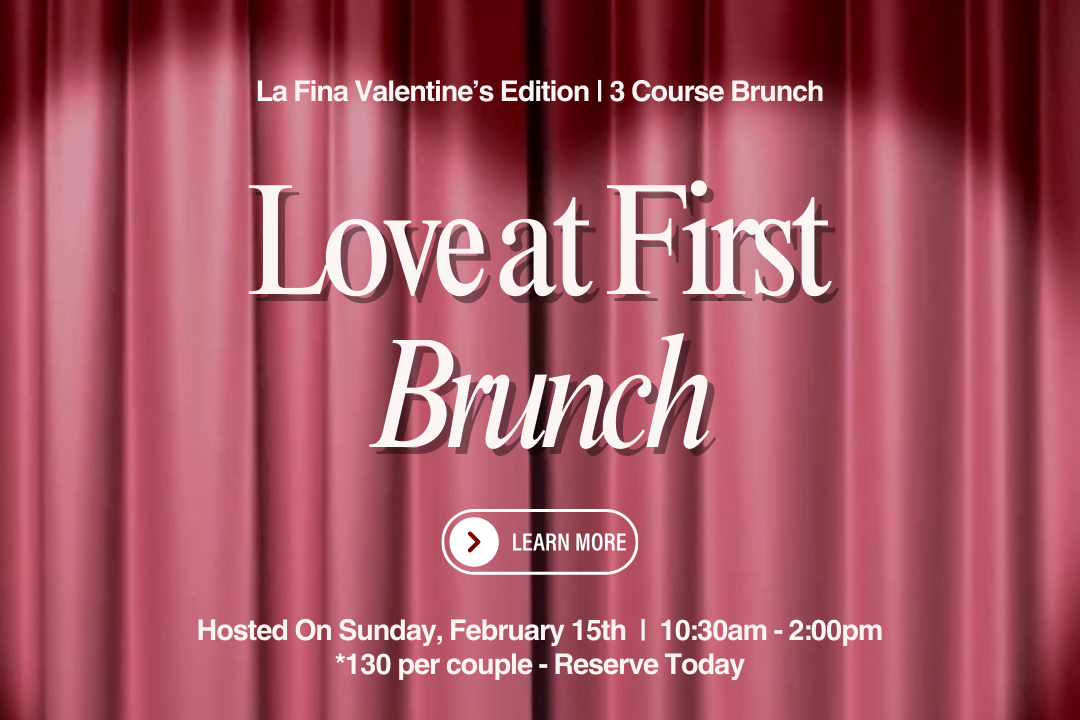 Our Love at First Brunch three-course prix fixe experience is designed to be shared. Thoughtfully curated courses, beautiful flavors, and an unhurried brunch made for savoring every moment together.