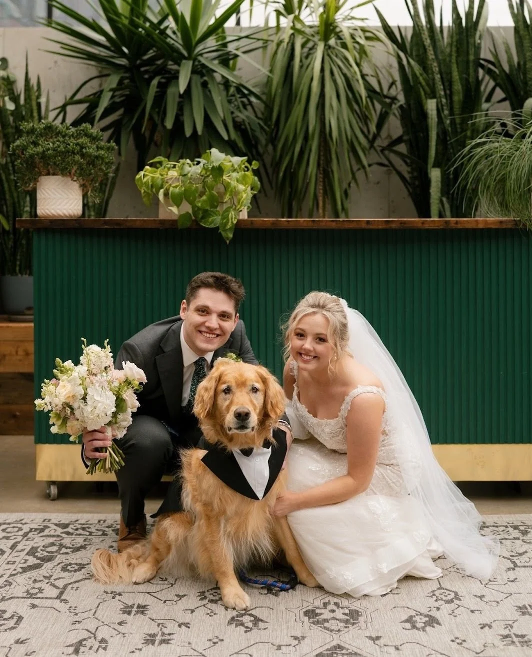 We hate goodbyes.  Thankfully, there&rsquo;s no reason to leave your furry friends at home when you book with the Tinsmith!  We welcome (and encourage) including your pup as a part of your big day. ⁠
⁠
⁠
⁠
Photographer: @openrhoadesphoto⁠
Florist: @a