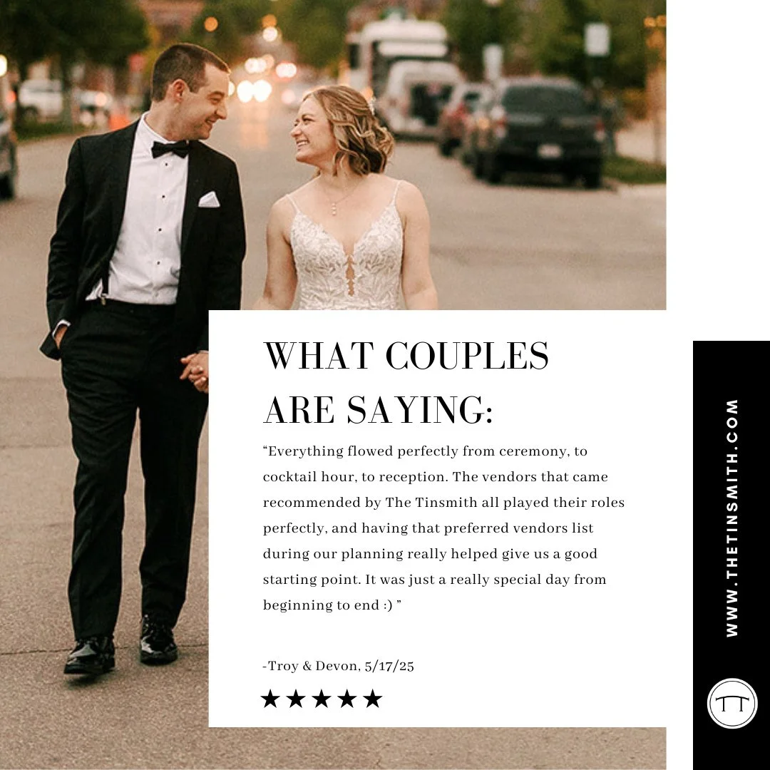 Love Notes | Thank you, Troy &amp; Devon, for trusting us to be just a small part of your story!  Wishing you a lifetime of continued love and happiness together &hearts;️⁠
⁠
Full Praise:  Everything flowed perfectly from ceremony, to cocktail hour, 