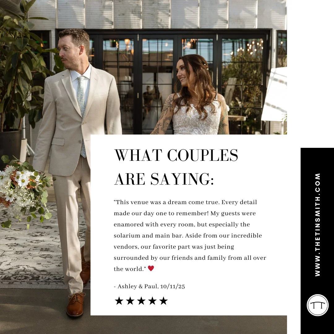 Love Notes |  Thank you for choosing us as the venue to celebrate your love &mdash; it was an honor to be a part of your day!⁠
⁠
⁠
Full Praise: &ldquo;This venue was a dream come true. Every detail made our day one to remember! My guests were enamore