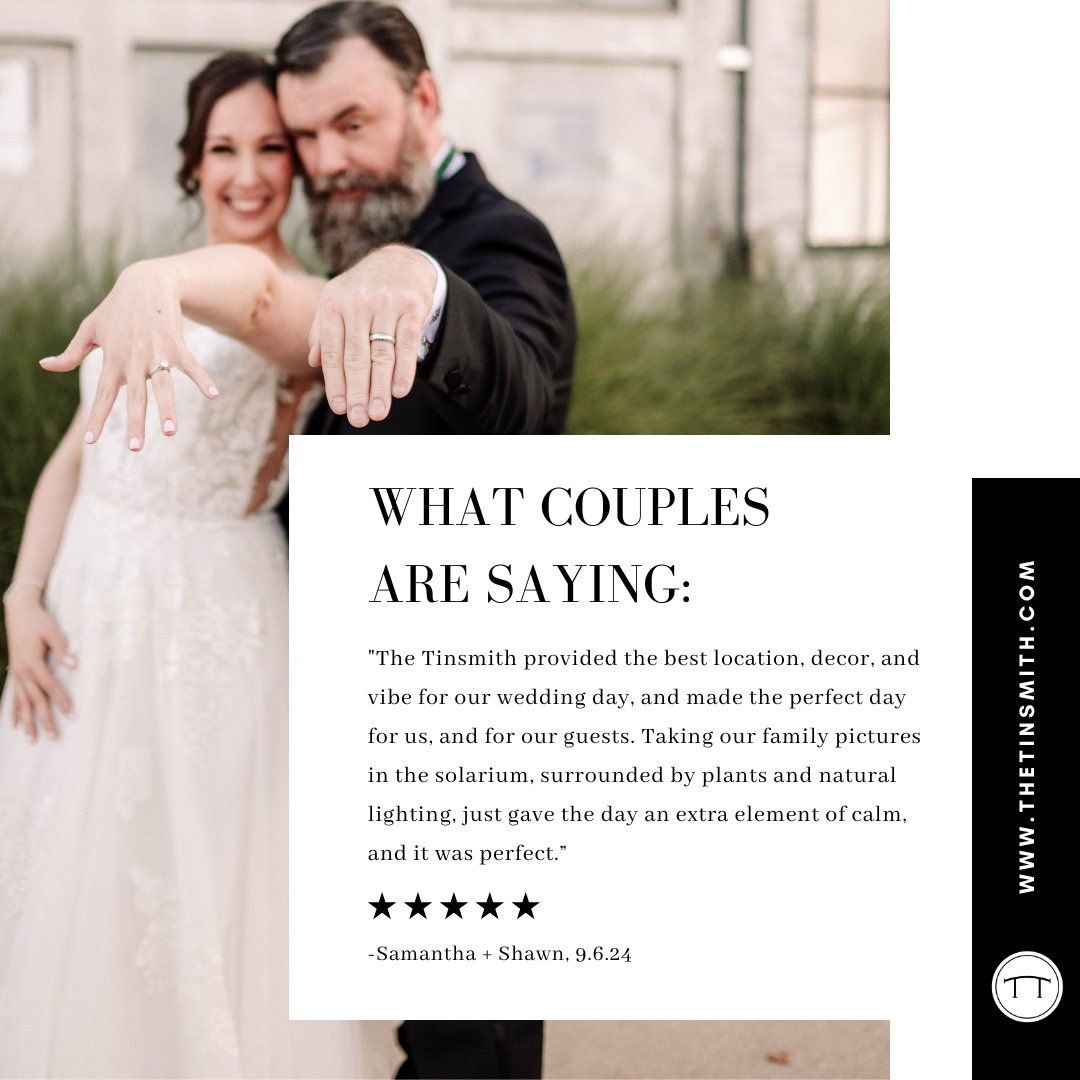 Love Notes | We may just be one day in a lifetime of memories, but we are so grateful for moments like these &hearts;️⁠
⁠
⁠
Full Praise: &ldquo;From start to finish, The Tinsmith team assisted in every way that I could have hoped for. When we first d