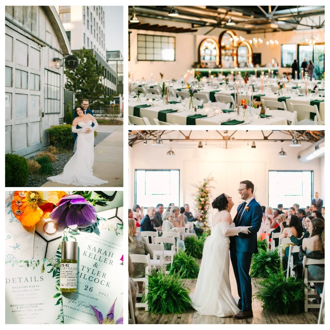 These detailed touches of Sarah &amp; Tyler&rsquo;s day deserved a special spot on the feed. ⁠
⁠
⁠
Photographer: @oandbphotoco⁠
Planner: @copper.feather.events ⁠
Florist: @daffodilparker ⁠
Catering: @blueplatecatering ⁠
Officiant: @koruceremony ⁠
Ban