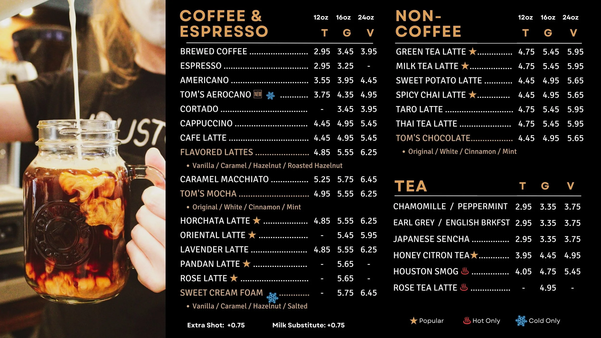 Menu — TOM N TOMS COFFEE Bellaire