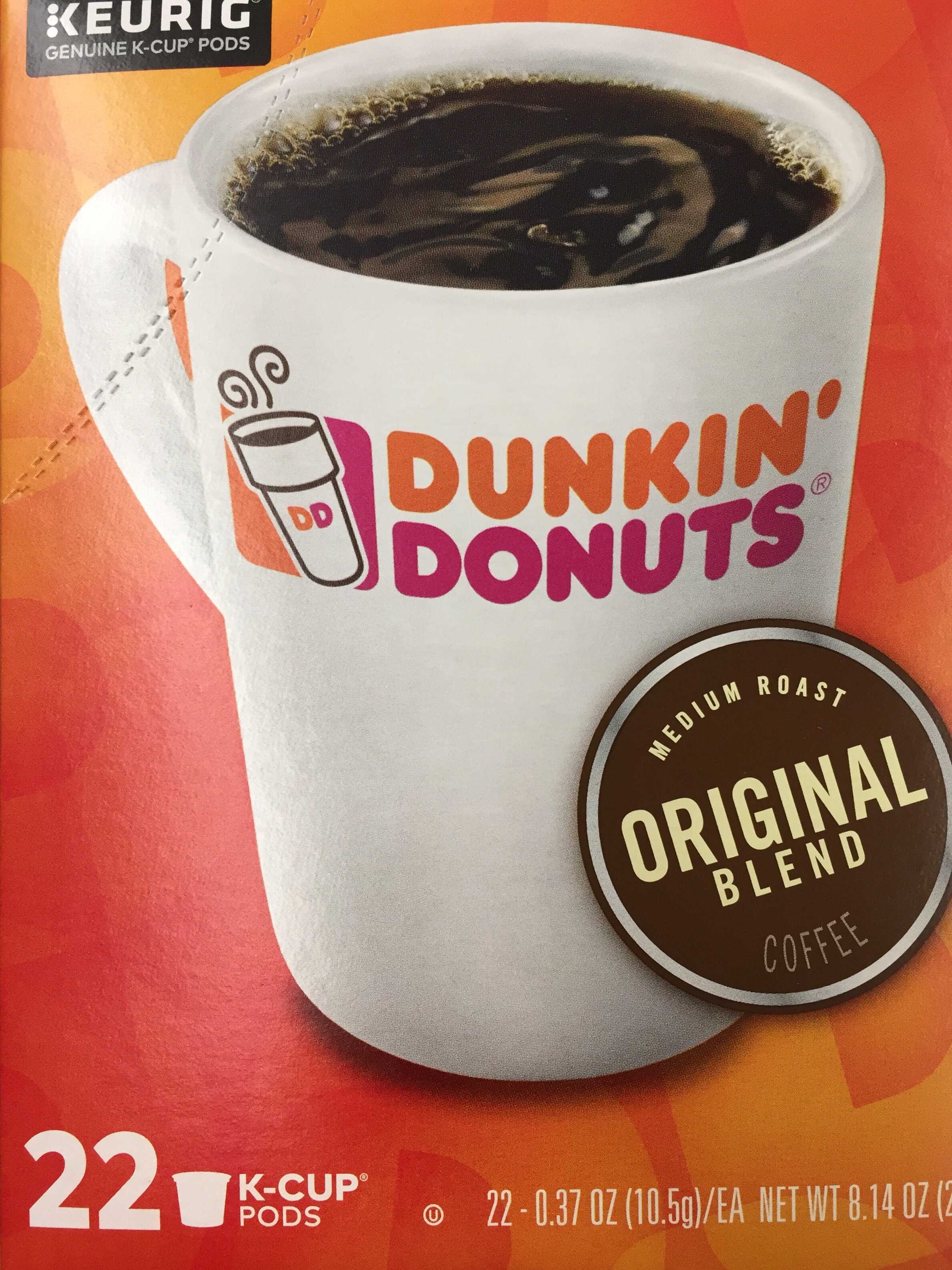Dunkin Donuts Original Blend Coffee K 