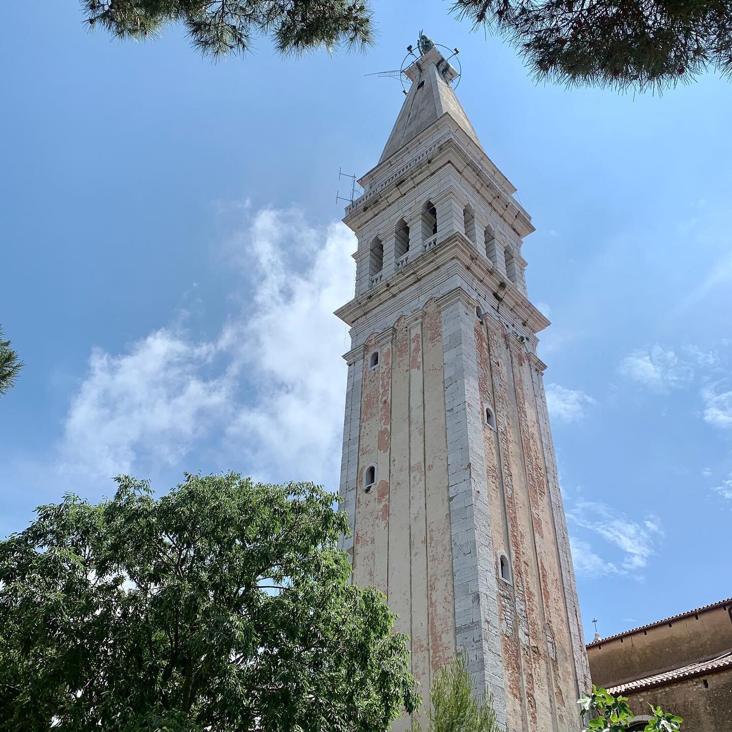 📍 Church of St. Euphemia, Rovinj, Croatia 

Dominating the skyline of Rovinj, is the Church of St. Euphemia, often known as the Basilica of St. Euphemia. 

If you fancy it, the viewpoint on the 62-metre-tall bell tower will provide you with a specta