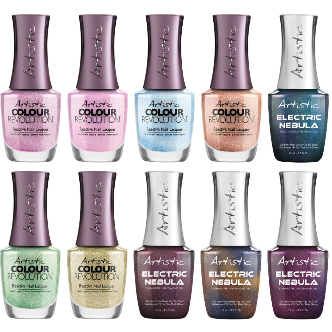 Artistic Nail Design Electric Nebula Collection