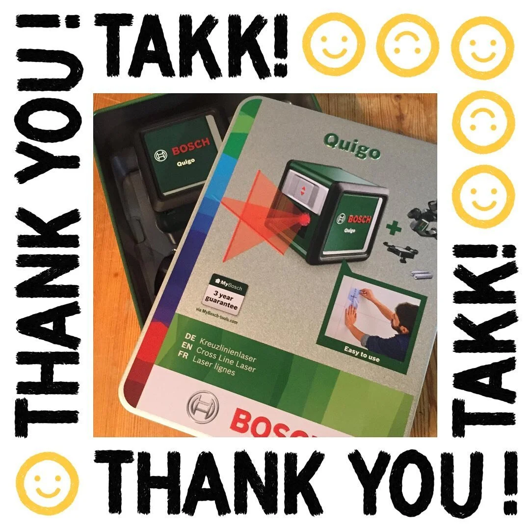 You ask, our friends deliver!

Brand new donation to join the inventory: laser level!

Takk fyrir to our lovely donor who asked not to be named, you legend you! 

We are still in search of a stud finder! If you have one gathering dust somewhere and w