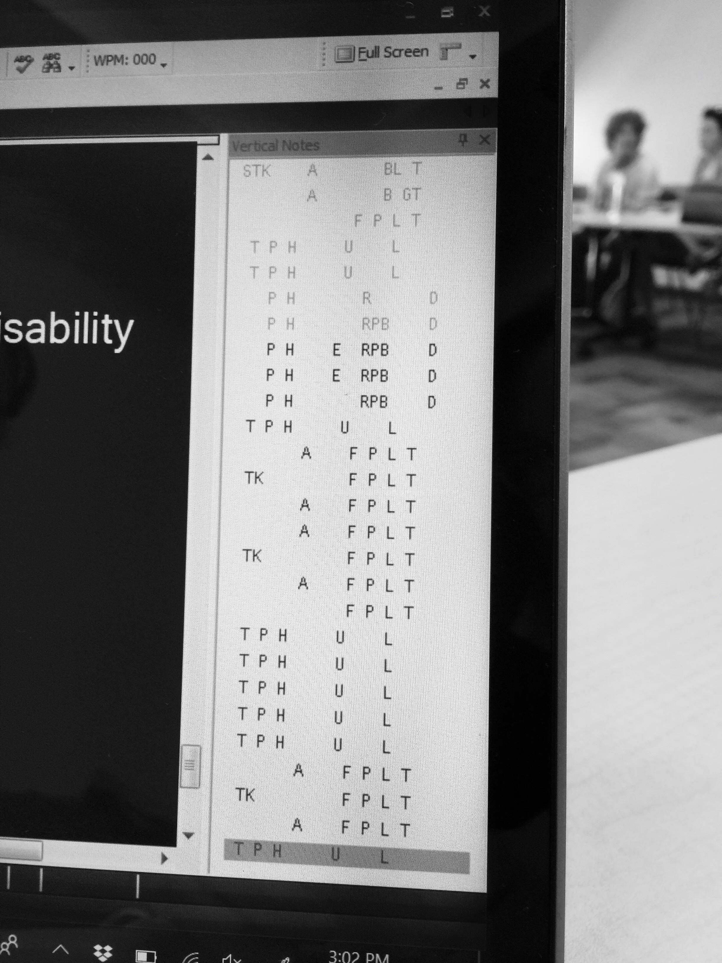 Digital steno codes powered by computer-aided technology. Photograph courtesy of the author.