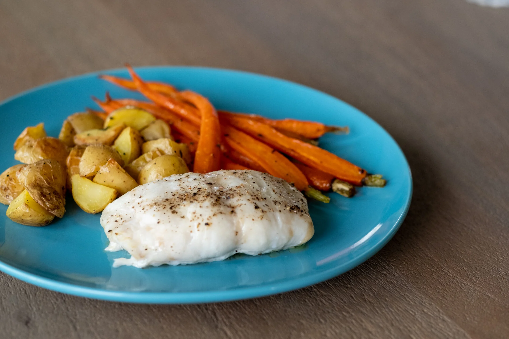 Baked Atlantic Cod with Spring Potatoes and Carrots — Iceland Catch