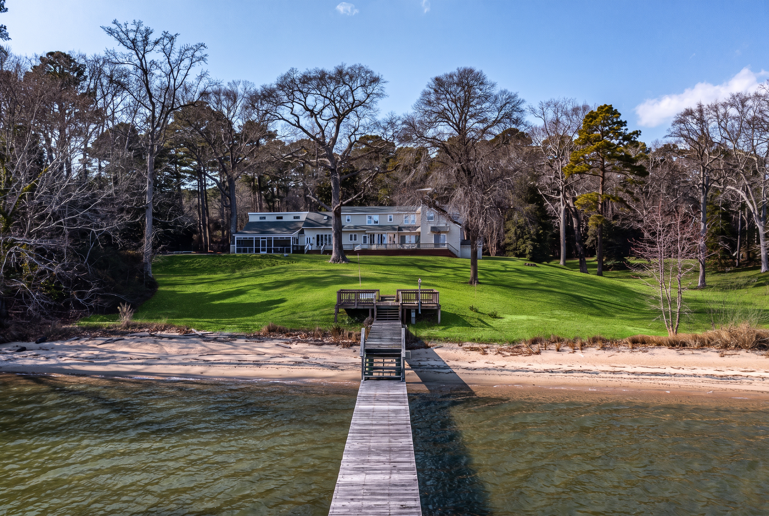 2276 Mosquito Point Rd - Aerial House from Dock.jpg