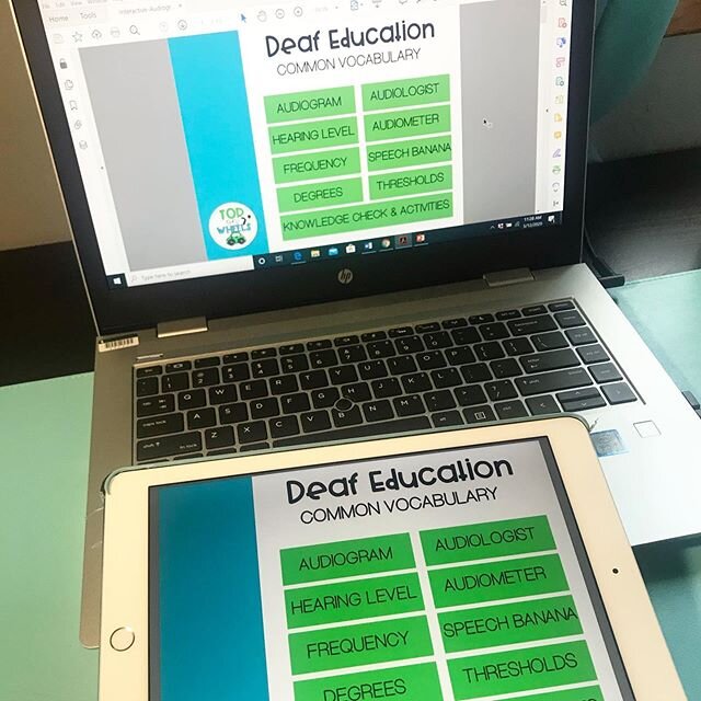 Have you used my new Deaf Ed vocab products yet? Did you know they can be used on either the iPad, interactive PDF or available to be printed?⁣
⁣
You can go through the vocab with your students together and then work through the 3 activities afterwar