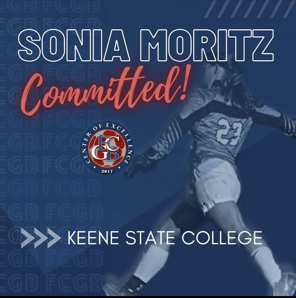 SONIA MORITZ COMMITTED TO KEENE STATE COLLEGE