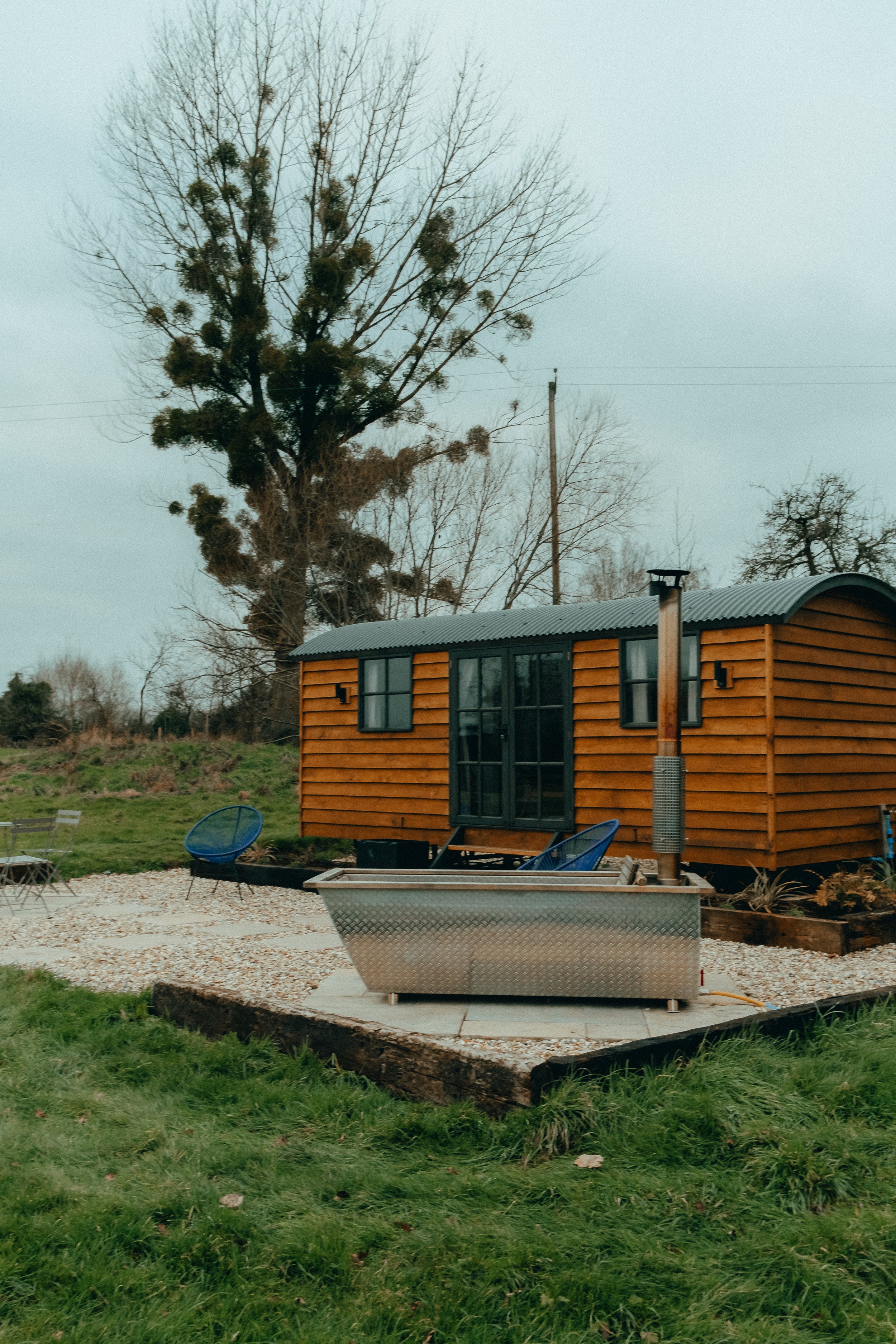 Shepherds hut with hot tub: a Cotswolds Staycation