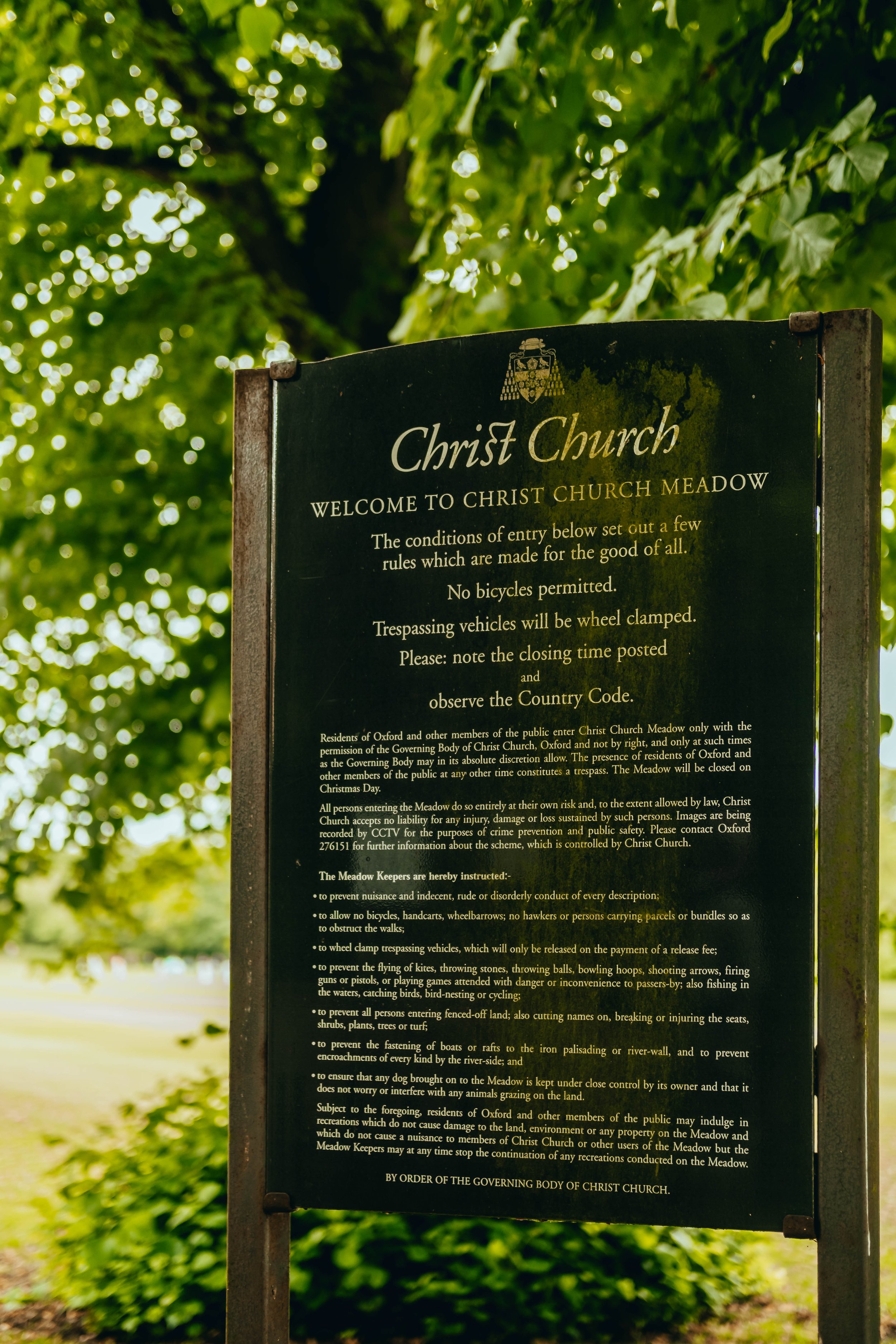 A sign for Christ Church Meadows