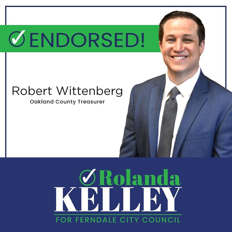 📣 Exciting News!

I am thrilled to share another significant endorsement, this time from Oakland County Treasurer Robert Wittenberg. His support means the world to me, and his words echo the very core of our campaign.

Oakland County Treasurer Witte