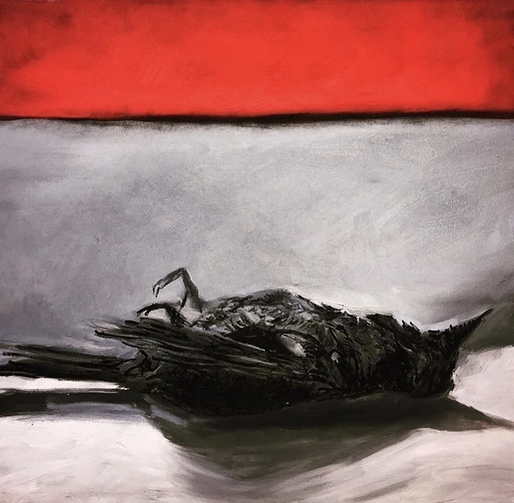 Dead Swallow by Rachel Barminski Bounds, oil on canvas