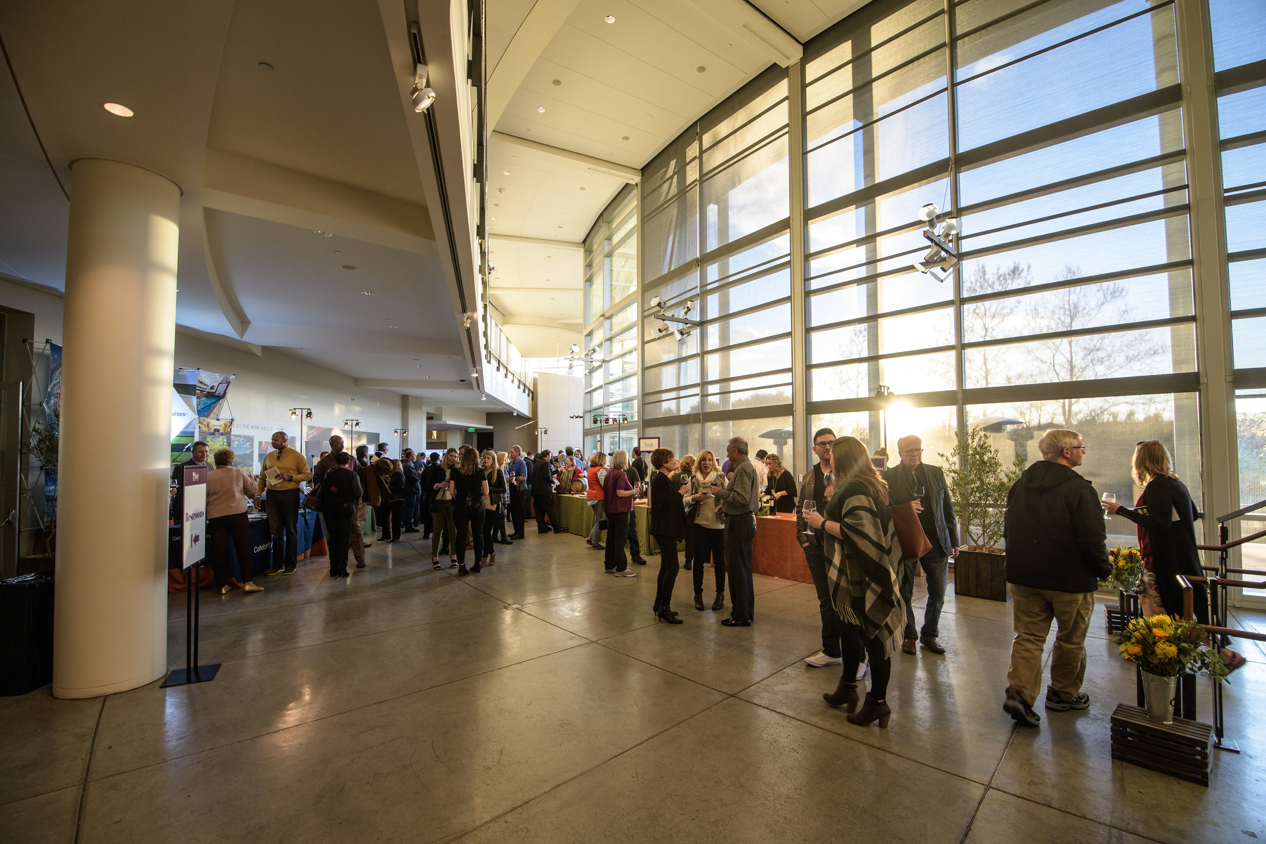 Networking break in the first floor at The Culinary Institute of America at Copia