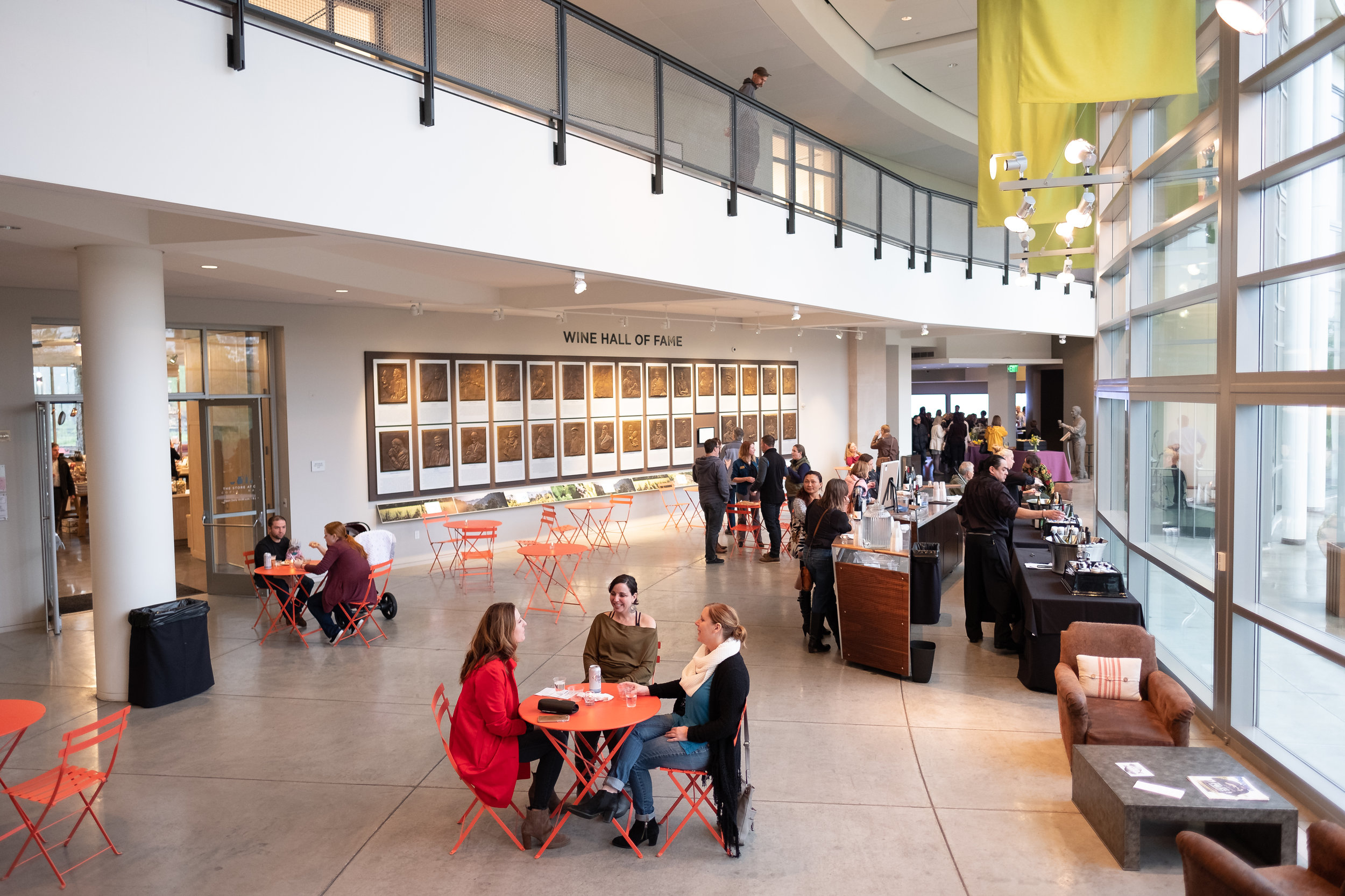 The first floor lobby at The Culinary Institute of America at Copia