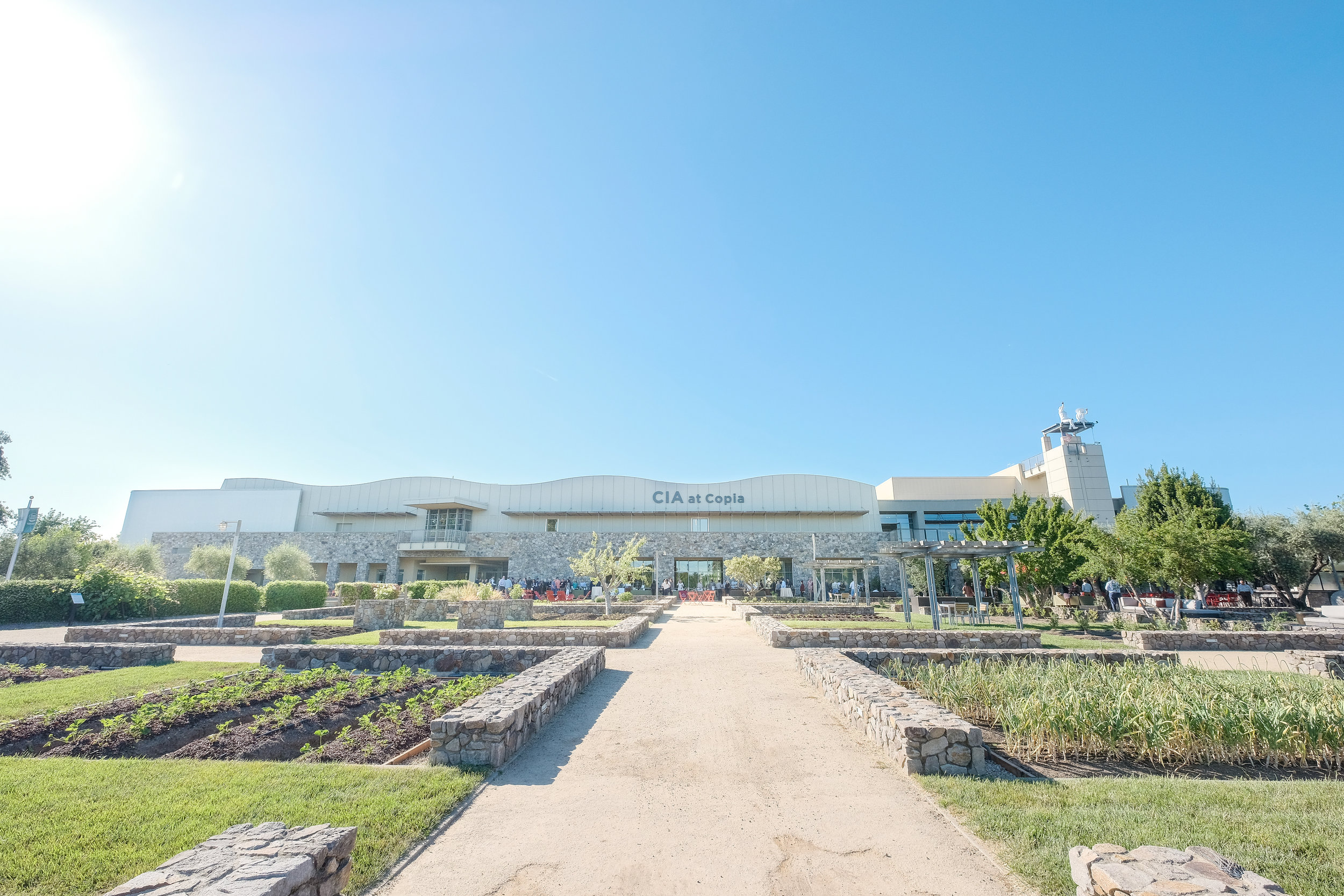 The front entrance of The Culinary Institute of America at Copia