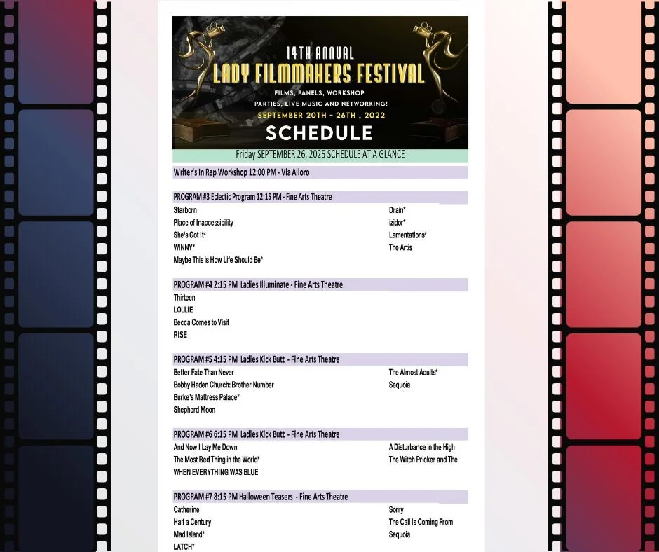 Wow! What an amazing first night of films - all premieres! Check out our impressive line-up including our Sold Out Writer's Scene Study Luncheon @viaalloro run by @sarahgurfield ! See you soon! 

Tickets are available at the door for films unless oth