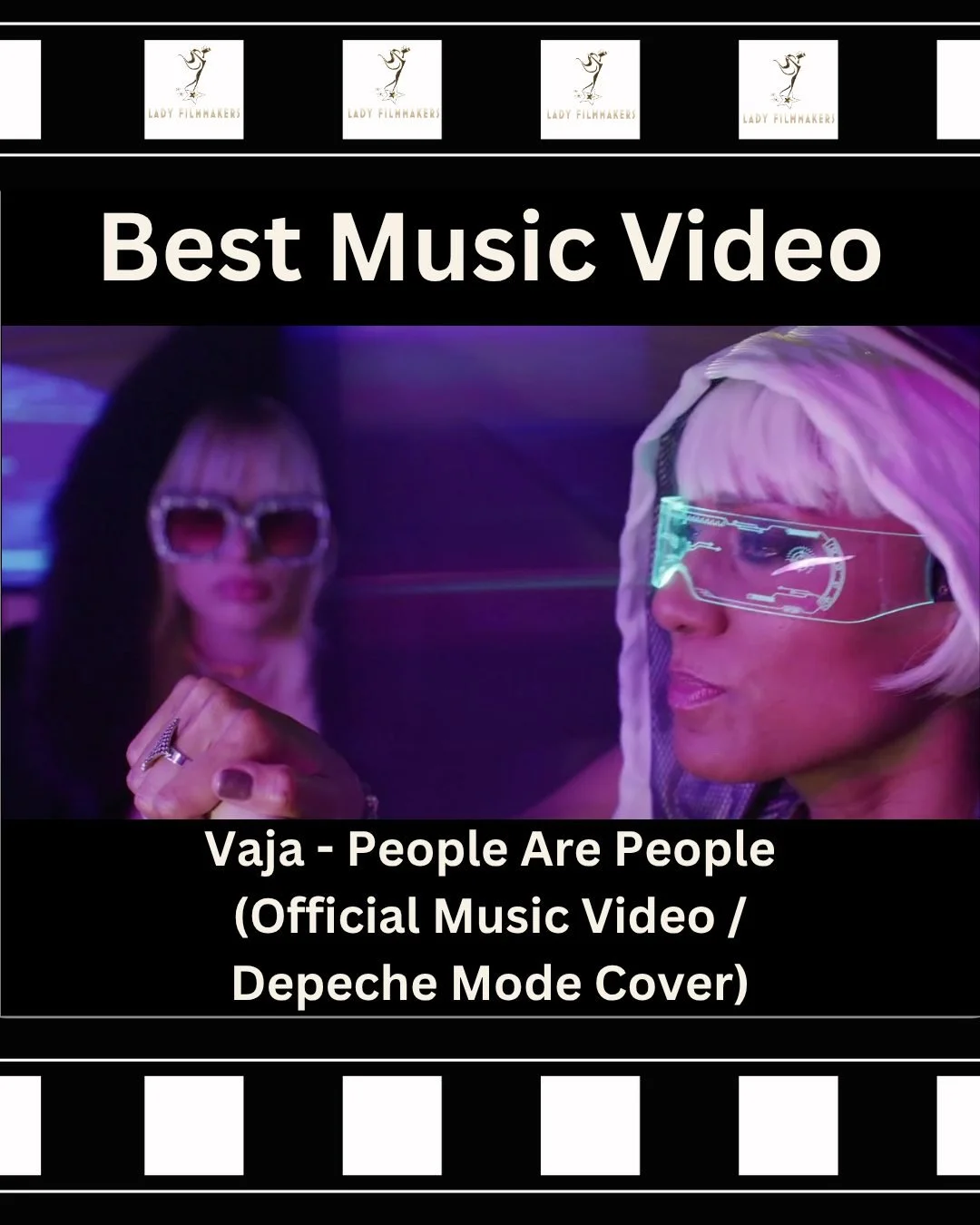 Vaja - People Are People (Official Music Video/ Depeche Mode Cover) won Best Music Video at our last festival! 
Synopsis: A powerful woman's journey within a futuristic dystopia world of different people in a society that challenges individuality &am