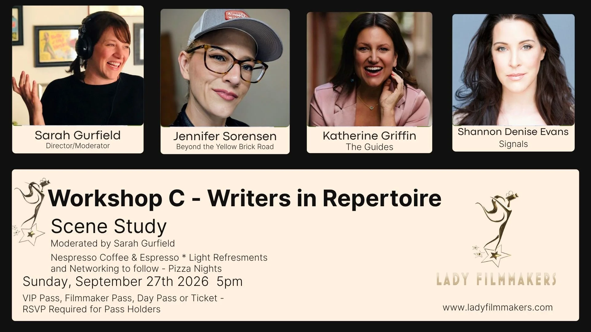 Workshop C - Writers in Repertoire

Register to join us for the Scene Study Workshop on Panel Sunday, September 27th at 5:00PM

Join Writers in Repertoire: Scene Study for an engaging workshop exploring the craft of bringing scenes to life!

Sarah Gu