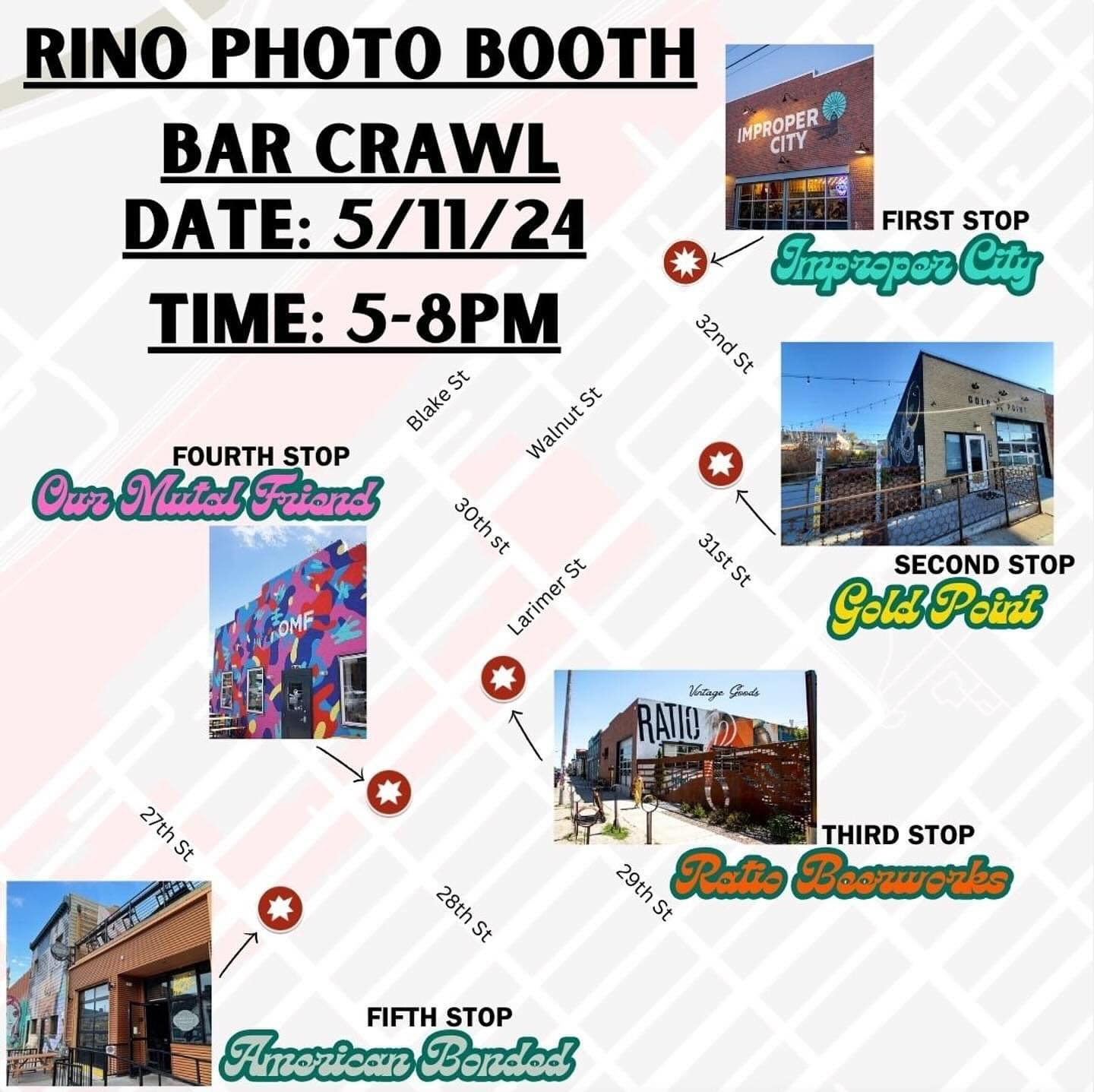 On Saturday we&rsquo;re joining up with @impropercity @ratiobeerworks @omfbrewing and @americanbonded to celebrate an awesome local company that is responsible for our amazing vintage Photo Booth, @photobangco ! Make sure to grab a drink and snap a s