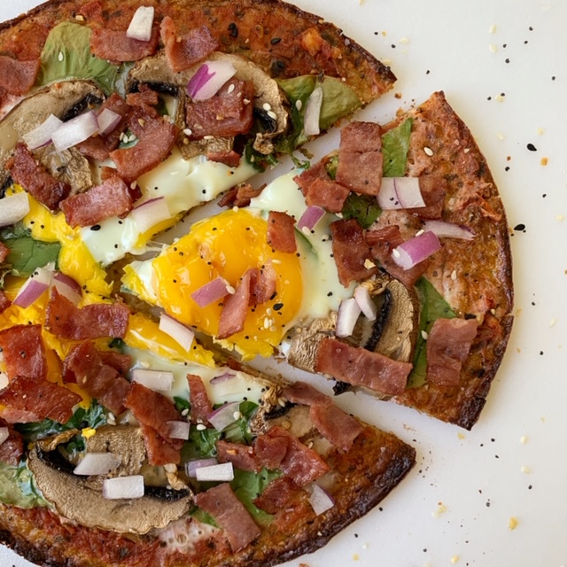 Breakfast Cauliflower Pizza
