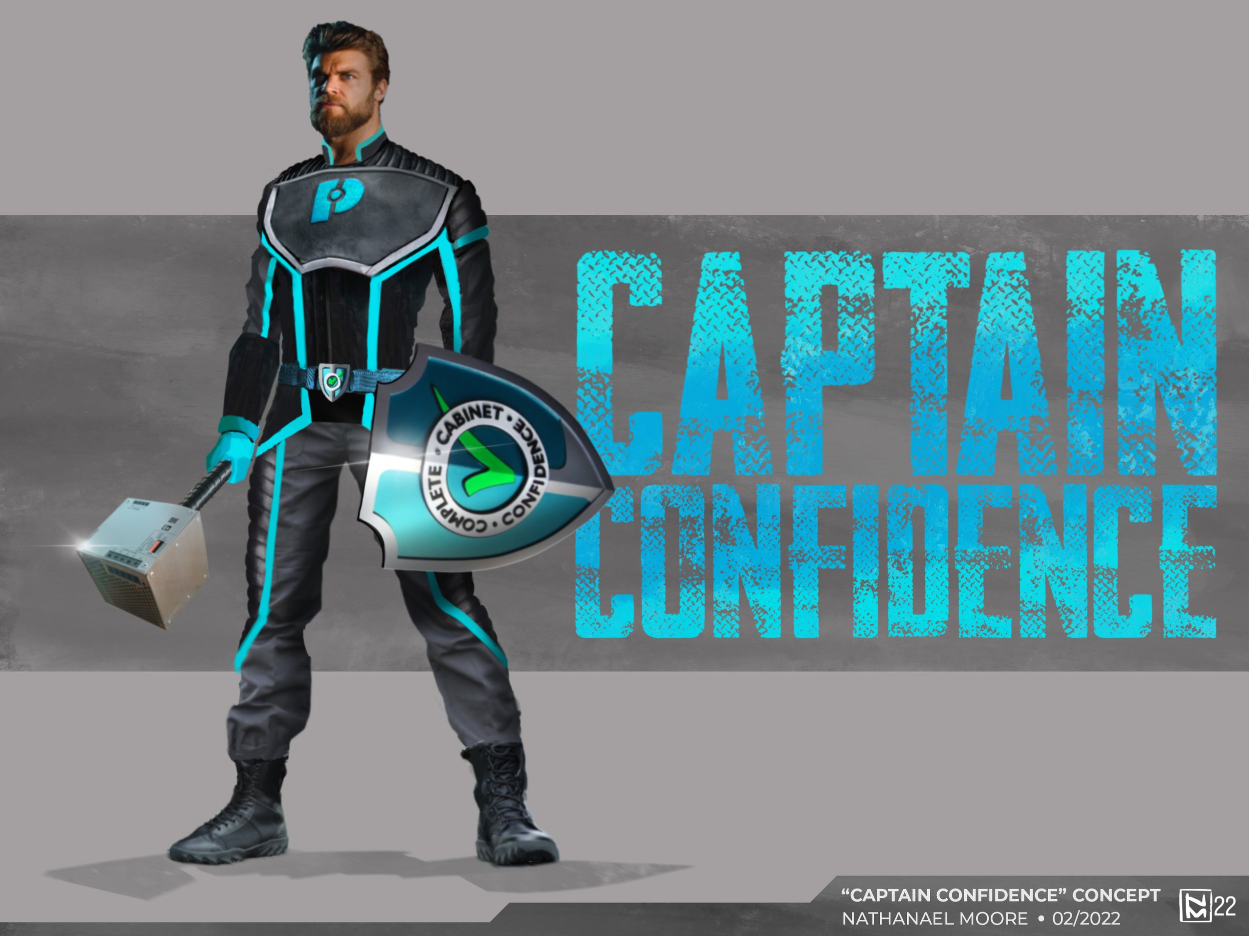 Captain Confidence / Company Hero Mascot Design