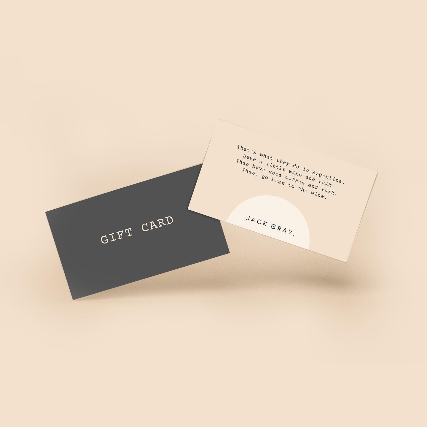 When a client asks for gift cards and we find this quote from Grace Jones.  @jack.gray.cafe 

These pretty cards available in-store or swipe to see our e-card designs available online at jackgray.com.au 🎁