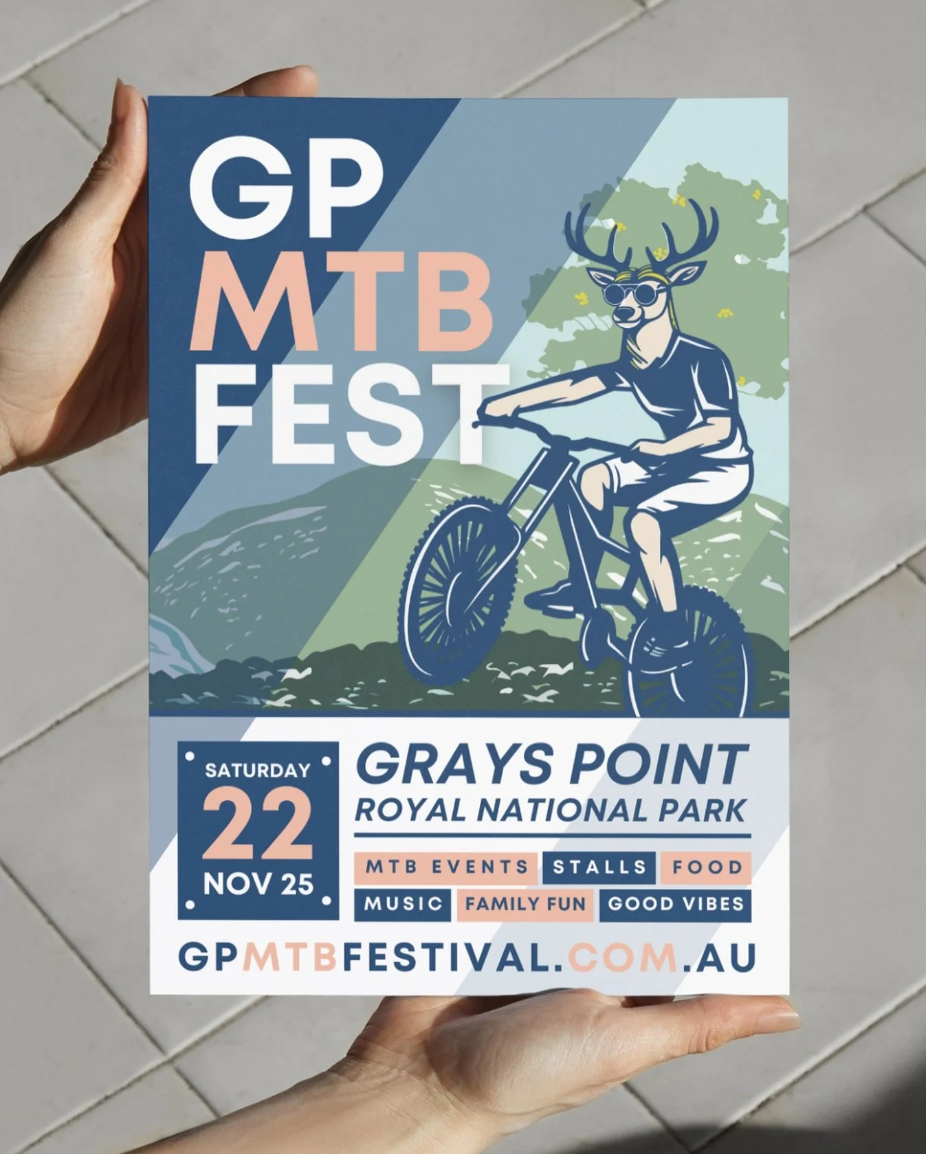 Our little deer is back for year three&hellip; with a few fresh tweaks.

We&rsquo;re proud to have been part of the Grays Point MTB Festival @grayspointmtbfestival since the beginning &ndash; helping shape the branding, signage and website each year 