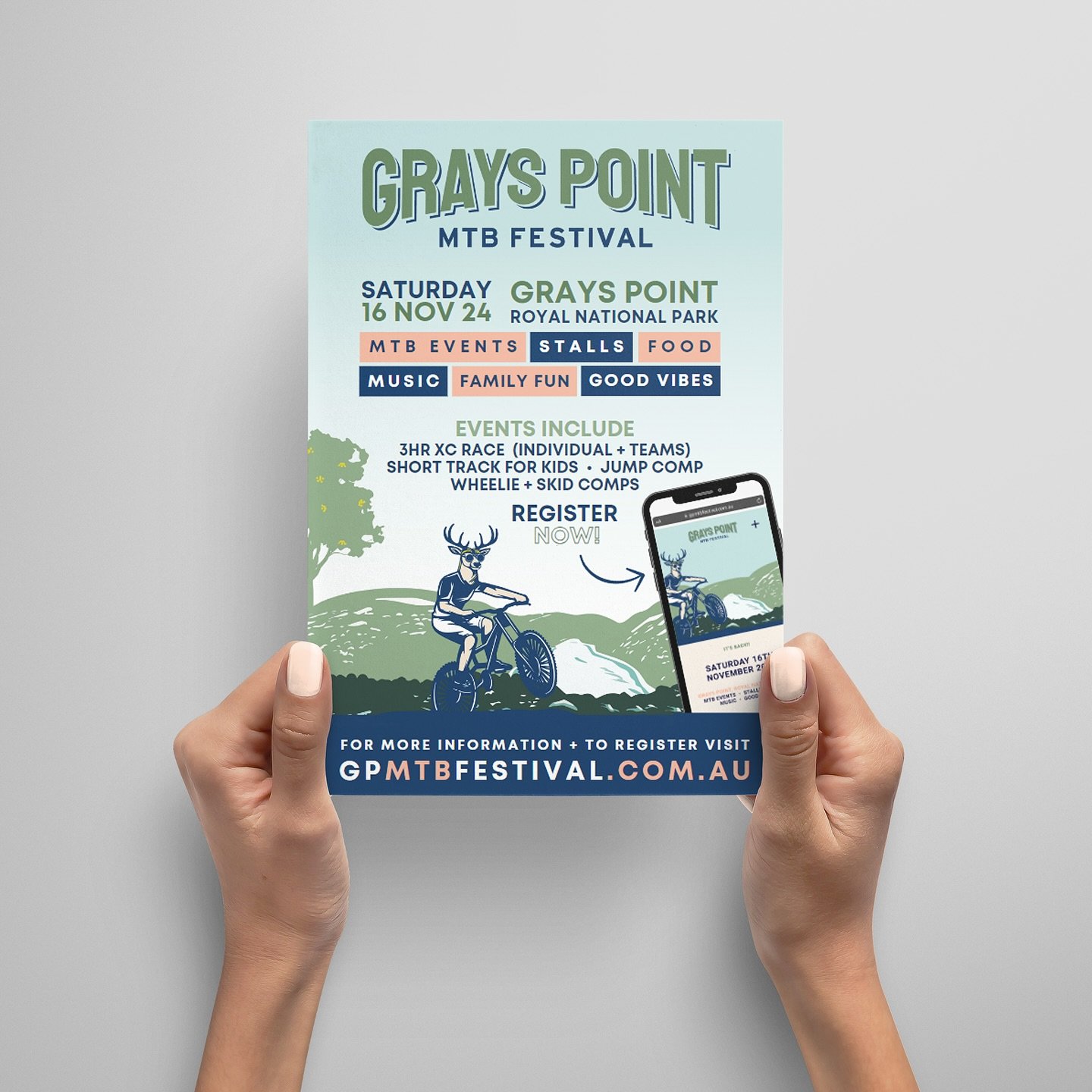 Its Back for 2024!
The Grays Point MTB Festival will be happening in November. A great community event,  the festival will raise funds to improve and maintain the MTB trails in the Royal National Park. Follow @grayspointmtbfestival and get involved. 