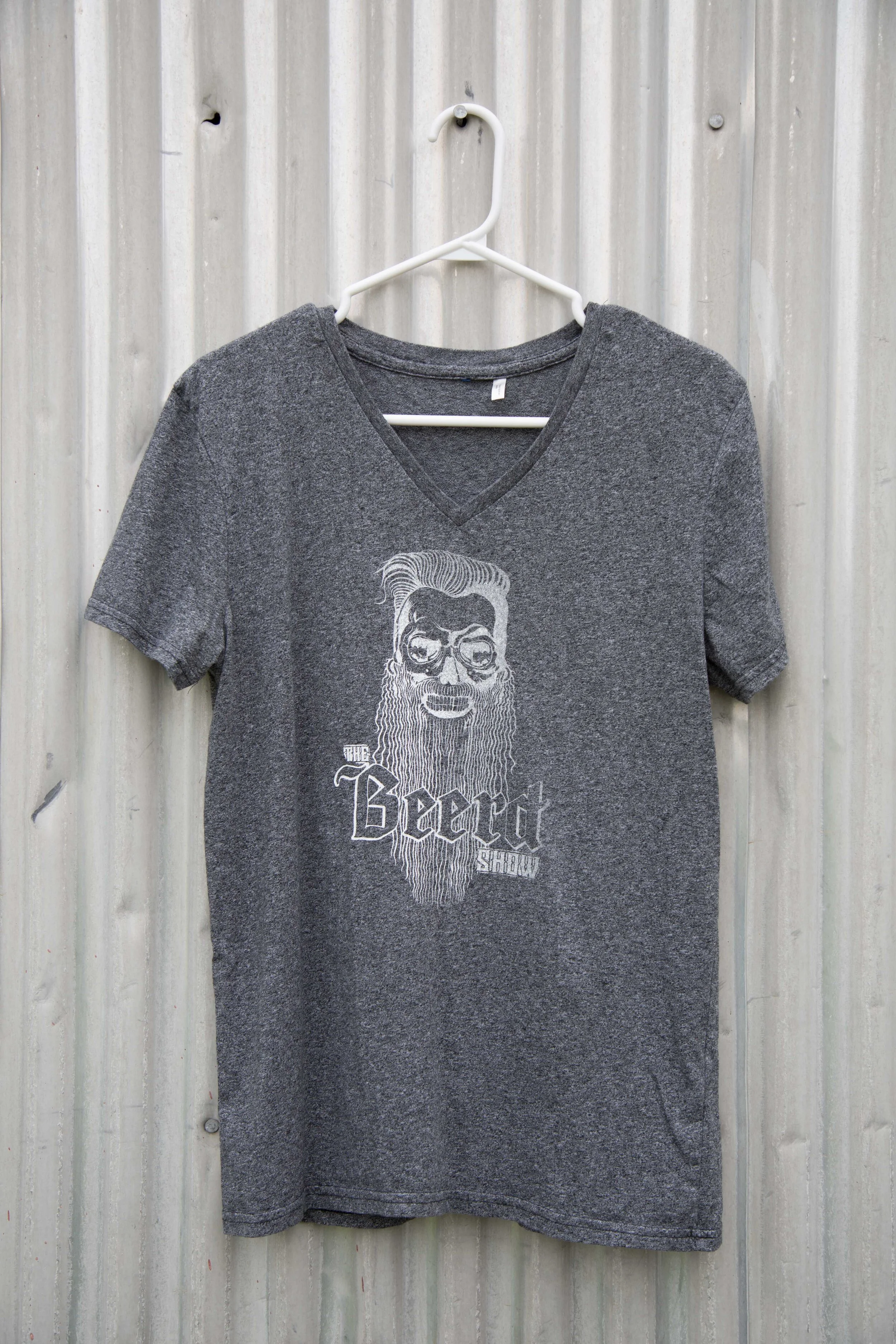 M Grey V Neck T Shirt