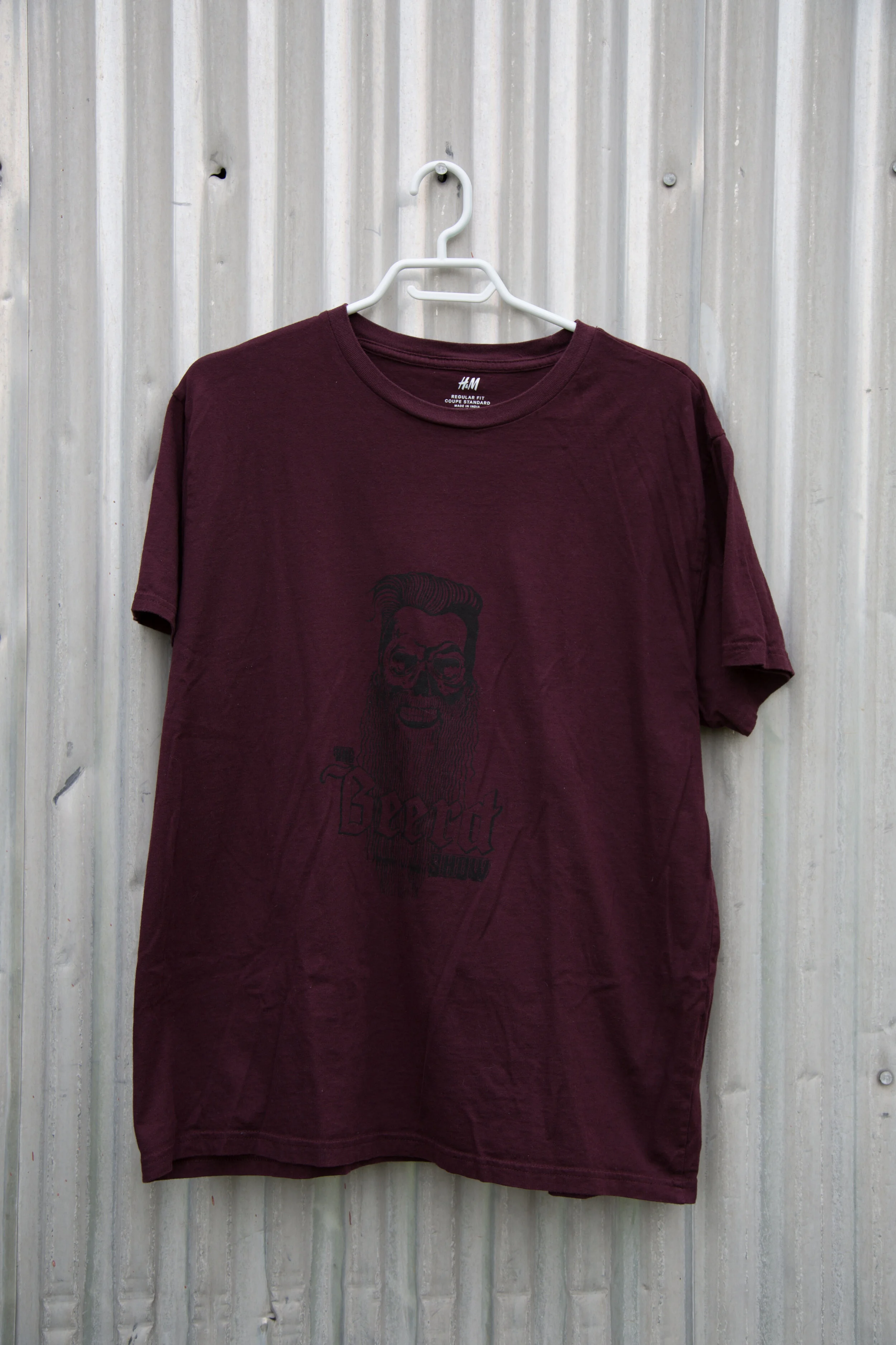 XL Burgundy Crew Neck T Shirt
